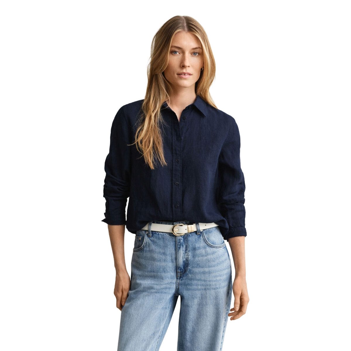 Gant Hemdbluse 4300620 Damenbluse Regular Fit aus Leinen