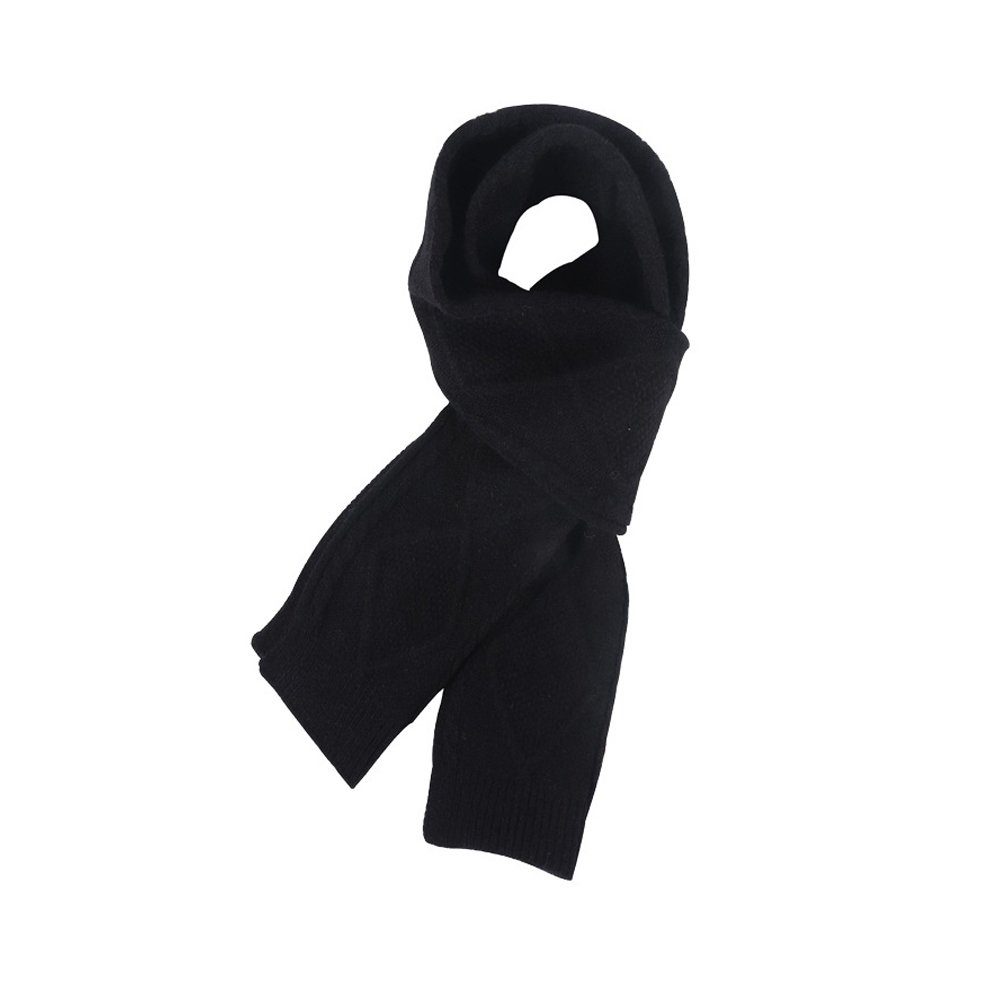 Schal Handschuh, Mütze Strickhandschuhe Wintermütze Schal und Wärme LYDMN schwarz Set,Winterliche 3-teiliges Thermohandschuhe