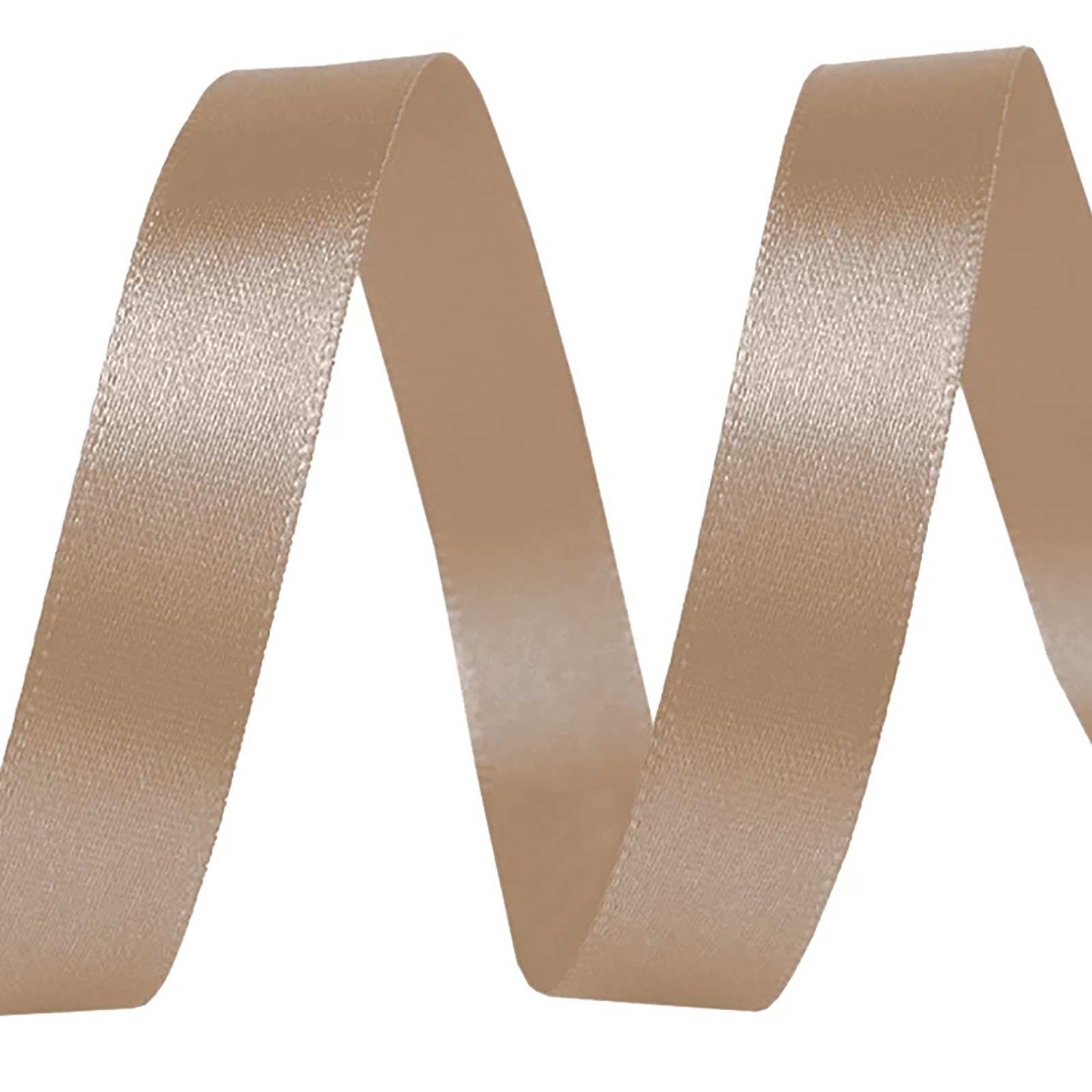 10mm maDDma Satinband 5m Geschenkband Dekoband Schmuckband, Geschenkband dunkelbeige