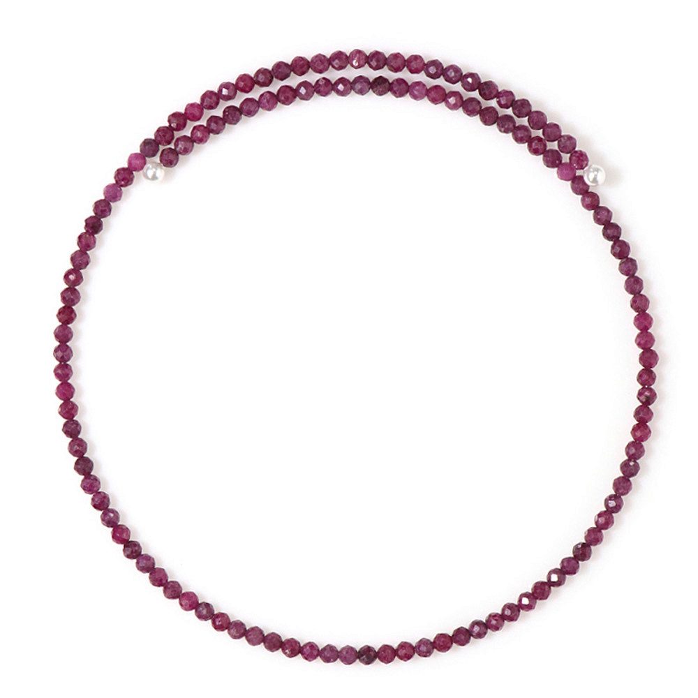 Cavill Halsreif Cavill Rubin 48,95 ct Halskette Damen mit Süßwasserperlen Stahl (1-tlg)