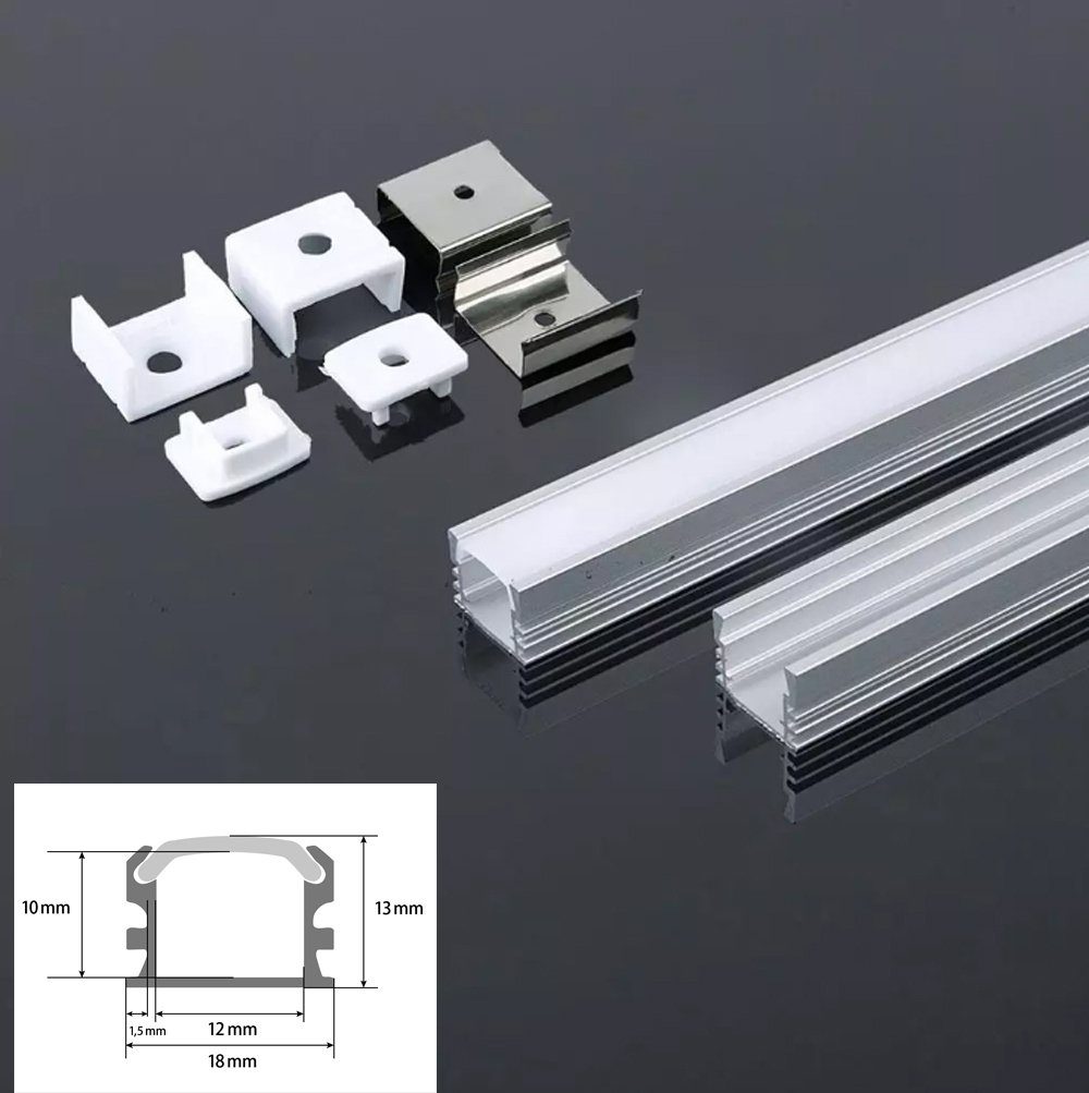ENERGMiX LED-Stripe-Profil 2 Meter Alu Profile günstig online kaufen