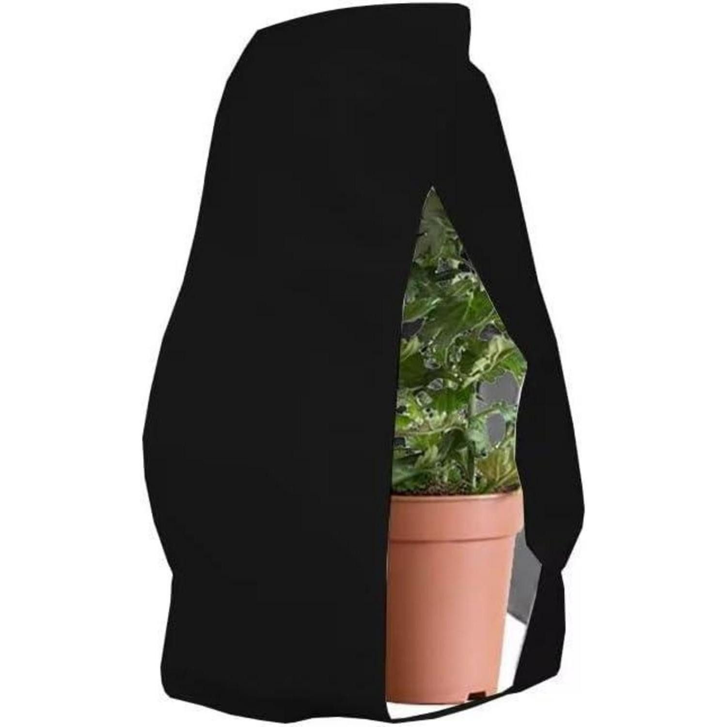 LuxusKollektion Abdeckhaube Pflanzenabdeckung Haube Reißfest Palmen Baum Balkon 80x120cm Schwarz