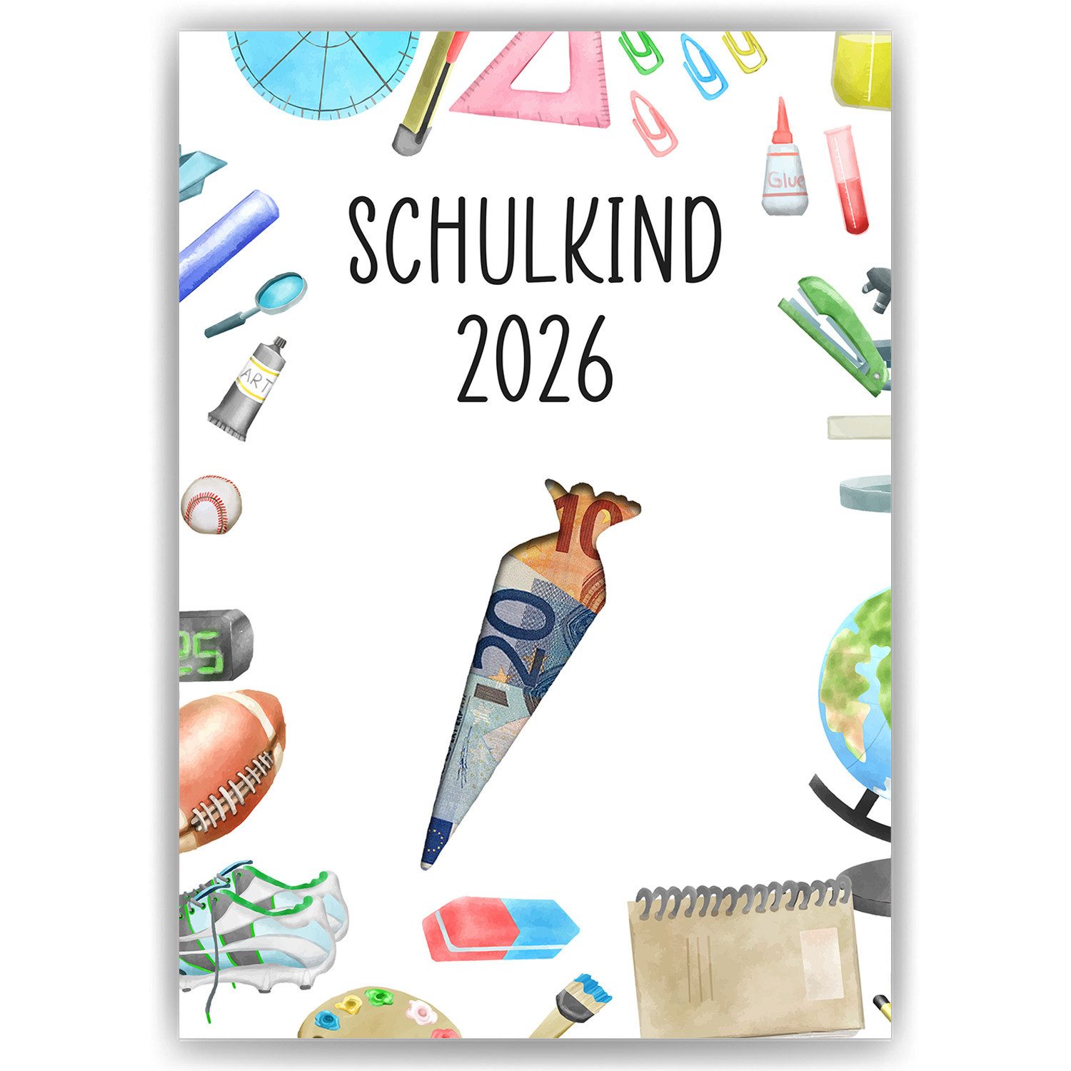 Poster Geldgeschenk Einschulung Schulkind Erstklässler Schulanfang