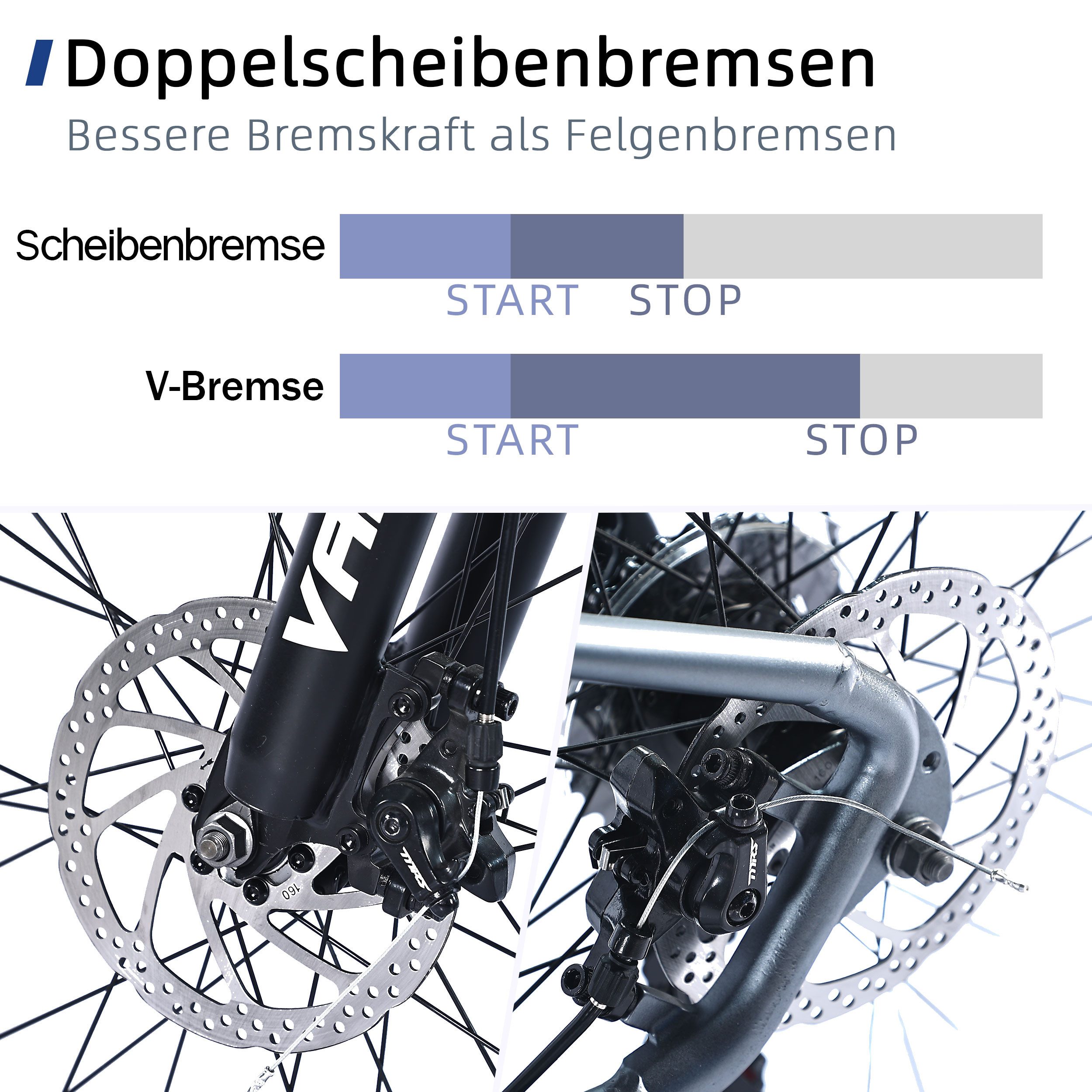 Vankel Mountainbike MTB 29 Zoll Fahrrad für Damen und Herren, Shimano 21 Gang, 21 Gang Shimano Shimano Tourney RD-TZ500 Schaltwerk, Kettenschaltung, Hardteil Fahrrad mit Doppel-Scheibenbremsen, für Damen Herren