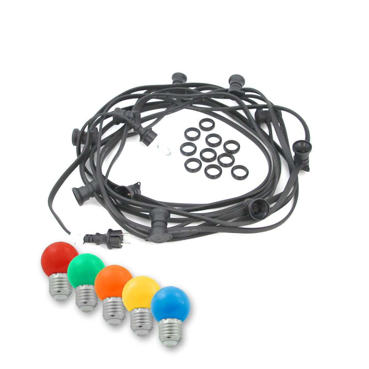 SATISFIRE LED-Lichterkette Illu- Party Garten Außenlichterkette günstig online kaufen