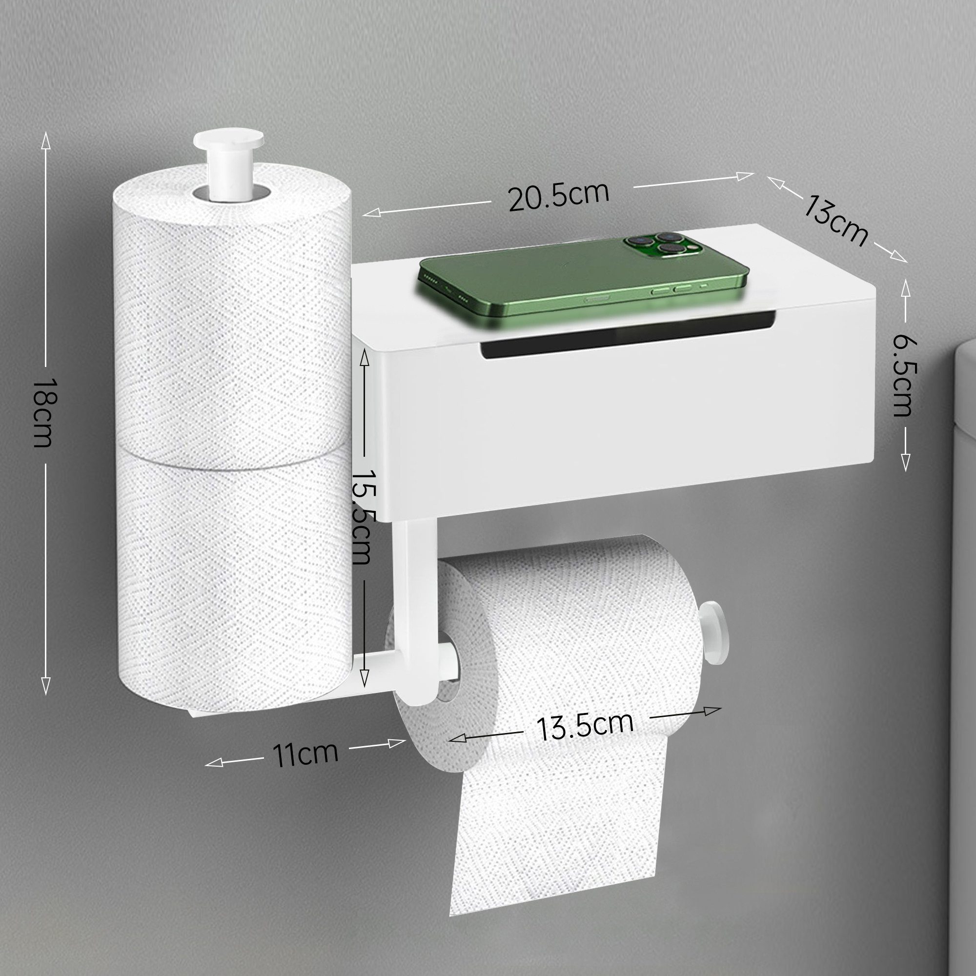 DAKYAM Toilettenpapierhalter mit Feuchttücherbox Selbstklebend, für günstig online kaufen