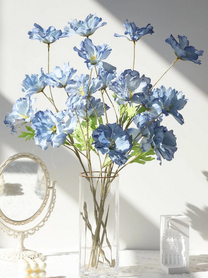 Kunstblume Kunstblumenstrauß realistisch künstliche Blumen Deko Set, Fanci Home, elegant Wohnzimmer Tisch Schlafzimmer modern