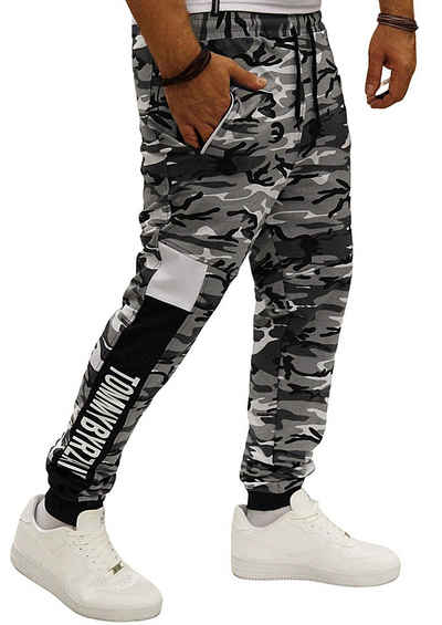 RMK Sporthose Herren Trainingshose Jogginghose Fitnesshose Camouflage Army Tarn Hose