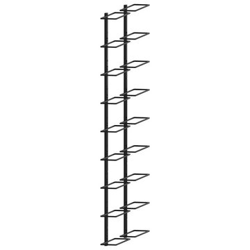 vidaXL Weinregal Wand-Weinregale für 18 Flaschen 2 Stk. Schwarz Eisen, 1-tlg.