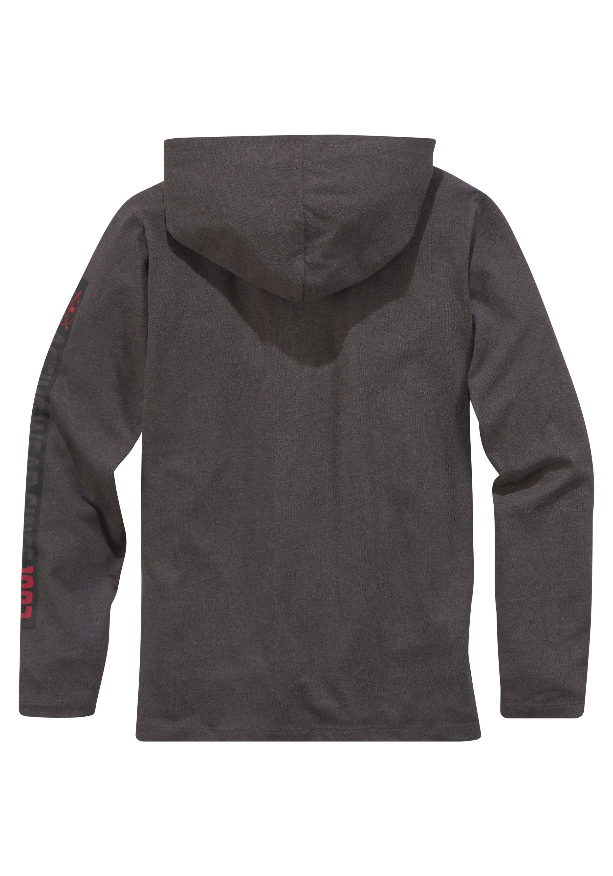 Chiemsee Kapuzenshirt mit Ärmeldruck Langarm, stylischer Druck, aus Baumwollmischung, mit Kapuze