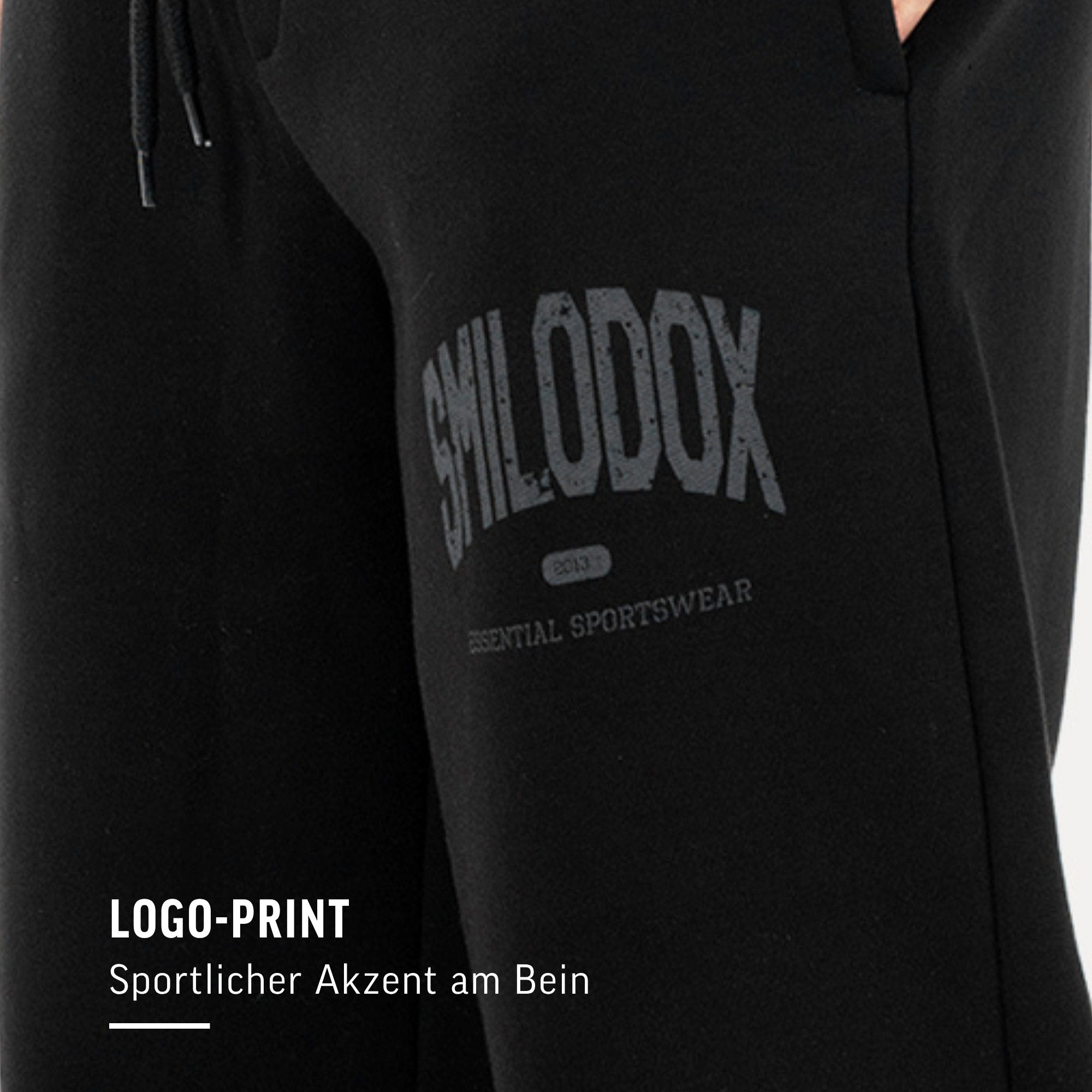 Jogginghose Oswin, Trainingshose Herren, Baggy Fit mit elastischem Bund, Gym