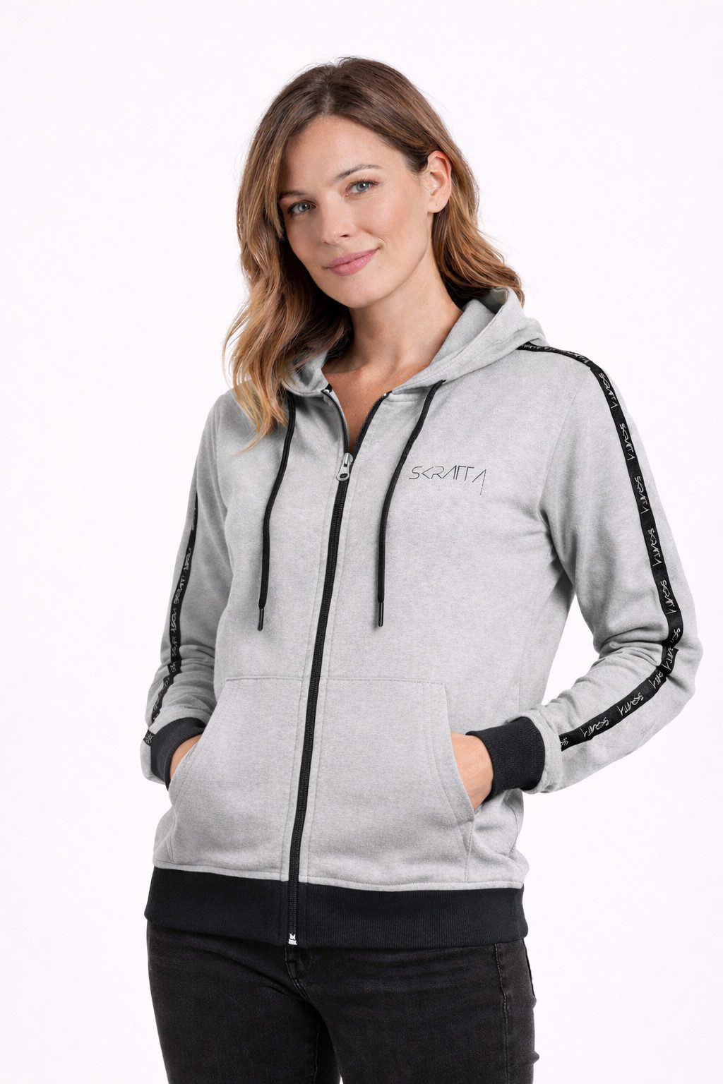 Skratta Kapuzenpullover Damen Hoodie mit Reißverschluss Nova