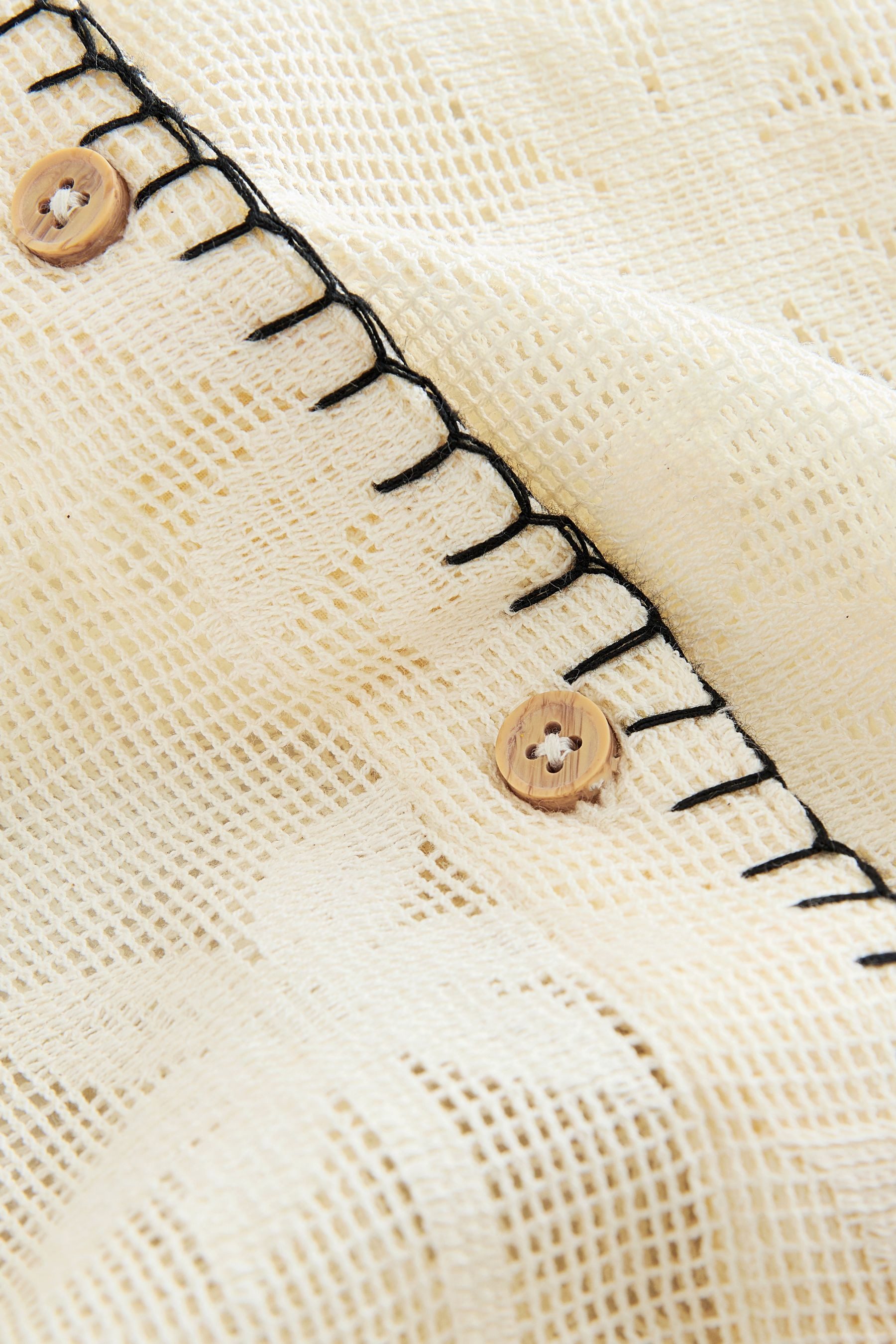 Next Kurzarmbluse Gehäkeltes Shirt mit Stickerei günstig online kaufen