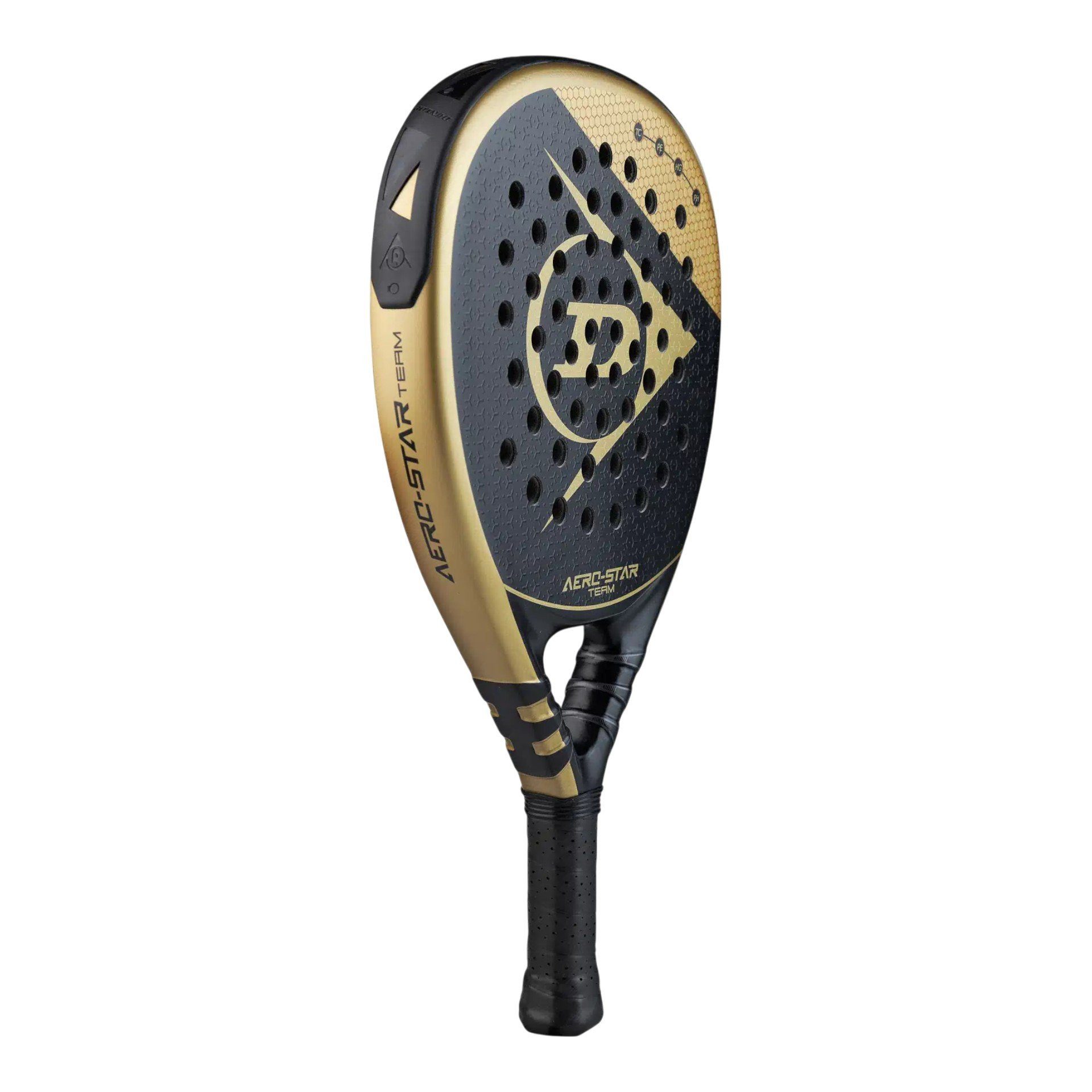 Dunlop Padelschläger Aerostar Team 365g/Diamant schwarz/gold