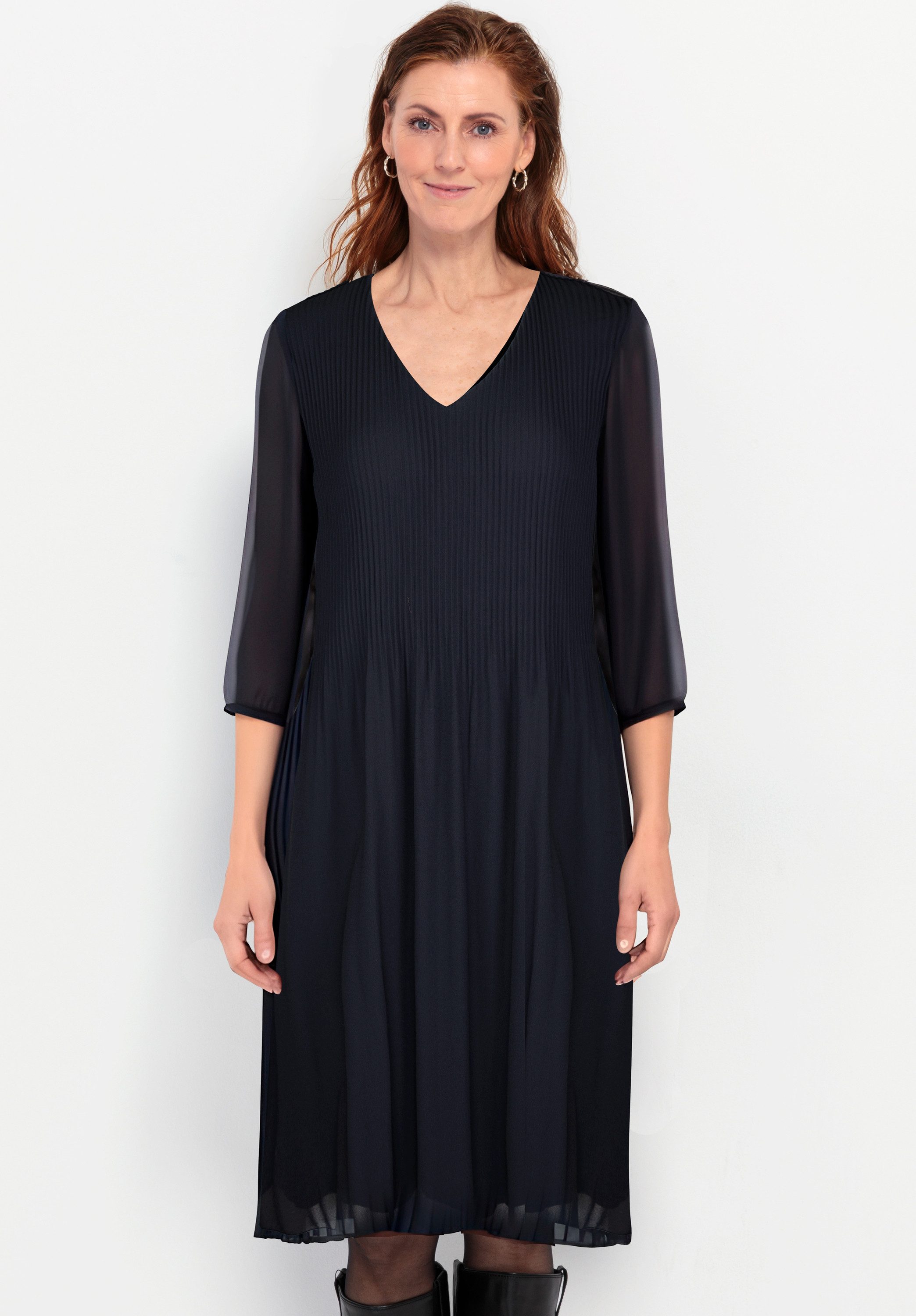 bianca Chiffonkleid KORA in klassischem 'Schwarz'