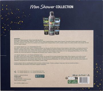 Kneipp GmbH Pflege-Geschenkbox Men Shower Collection - 1x Schaumdusche 200ml + 2x Duschgel 75ml Set, 3-tlg.