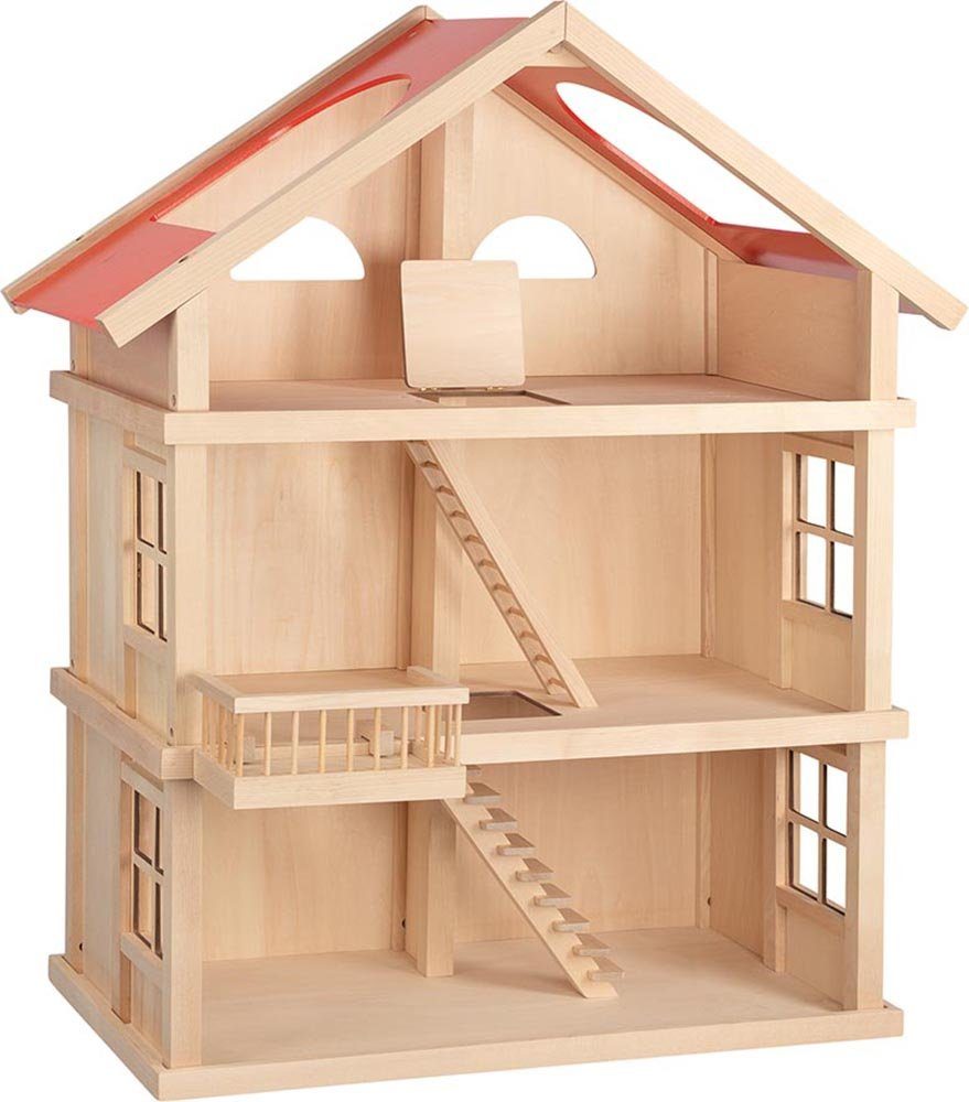 goki Puppenhaus aus Holz mit 3 günstig online kaufen