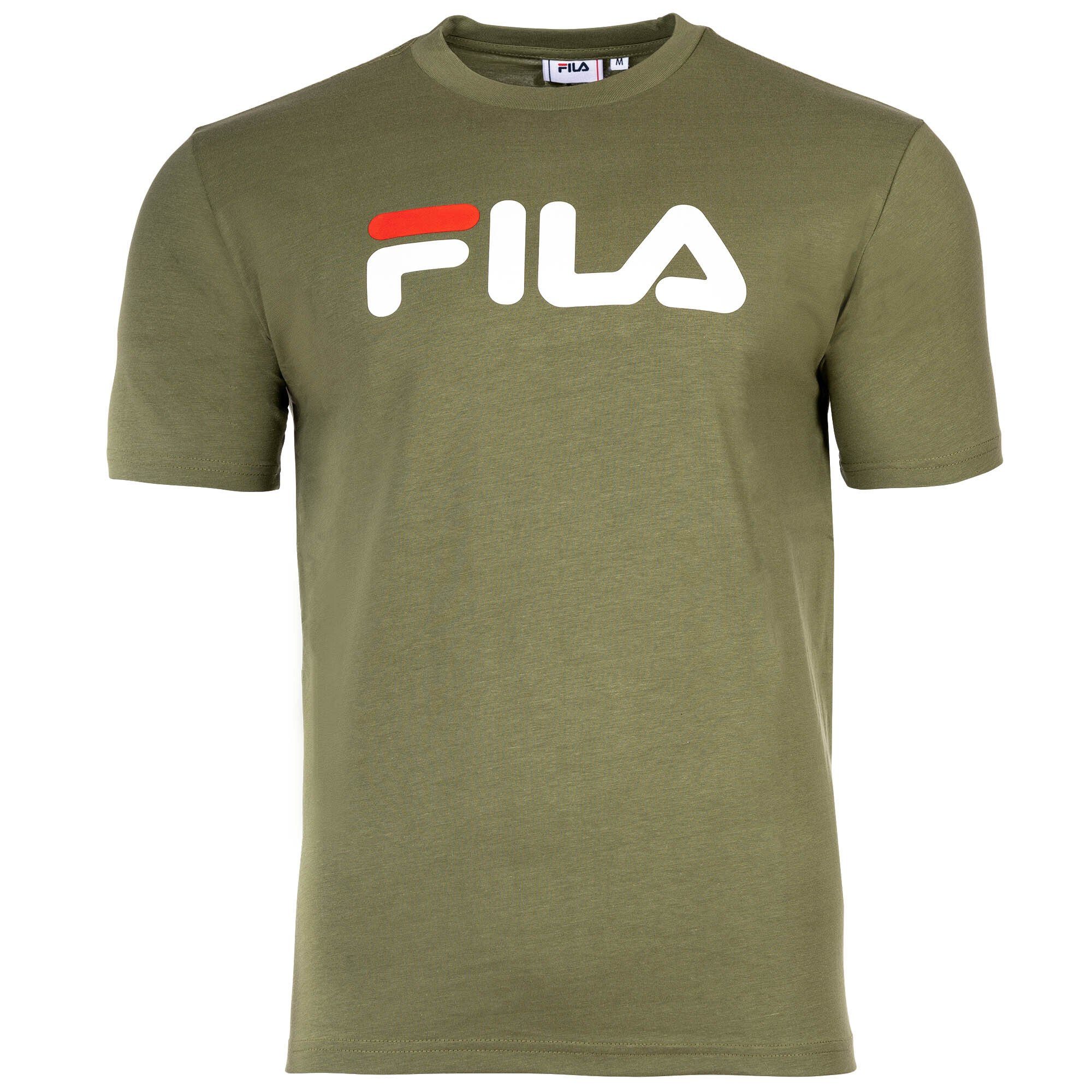 Fila T-Shirt Unisex T-Shirt - BELLANO tee, Rundhals, Kurzarm Grün