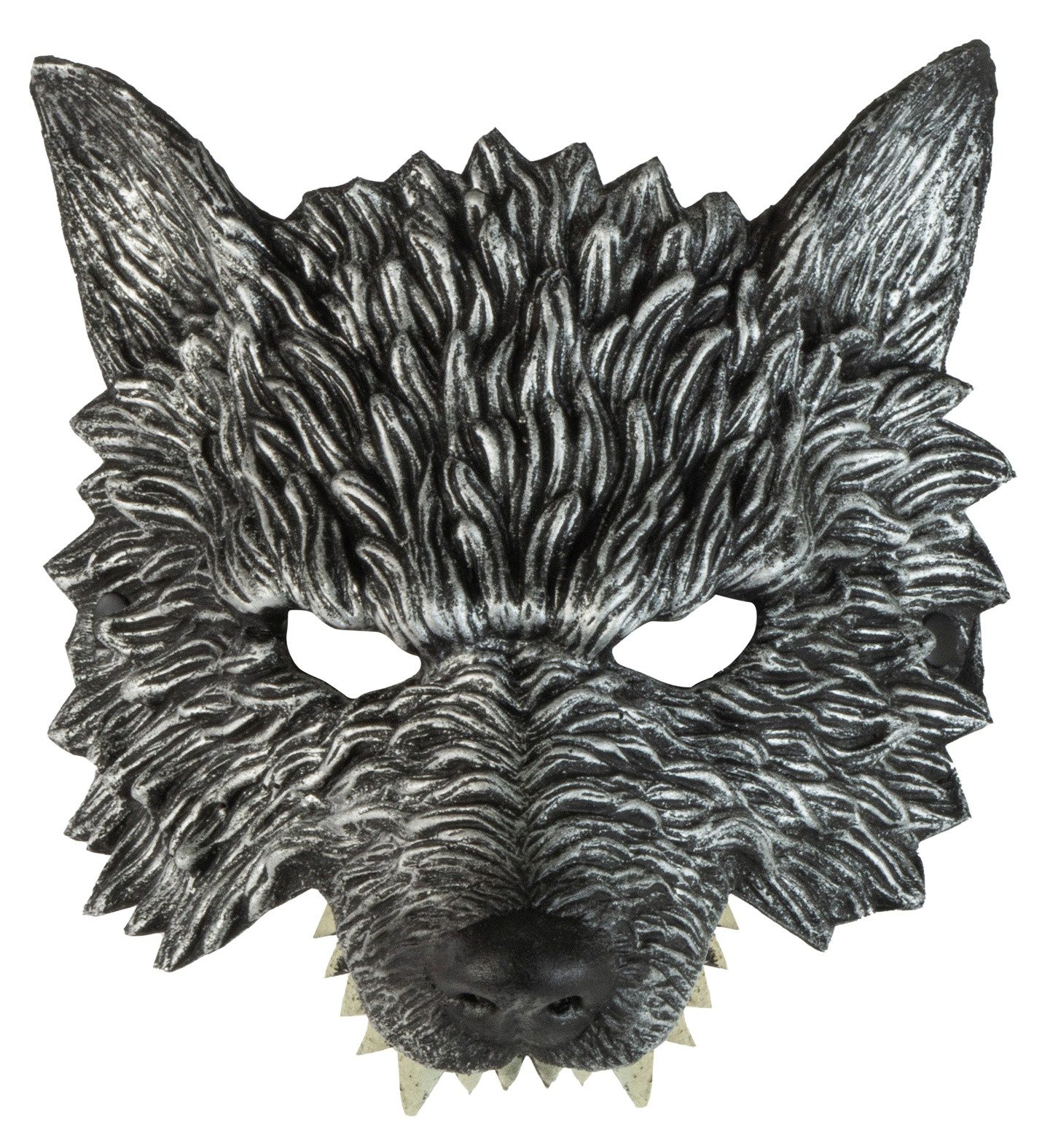 Widmann S.r.l. Verkleidungsmaske Halloween 'kinnlose Wolfsmaske', Grau