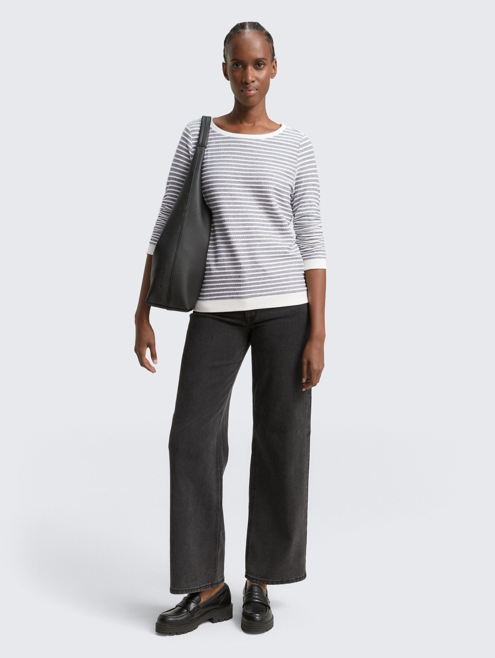 TOM TAILOR Denim Sweatshirt Strick & Sweatshirts Sweatshirt mit Streifenmuster