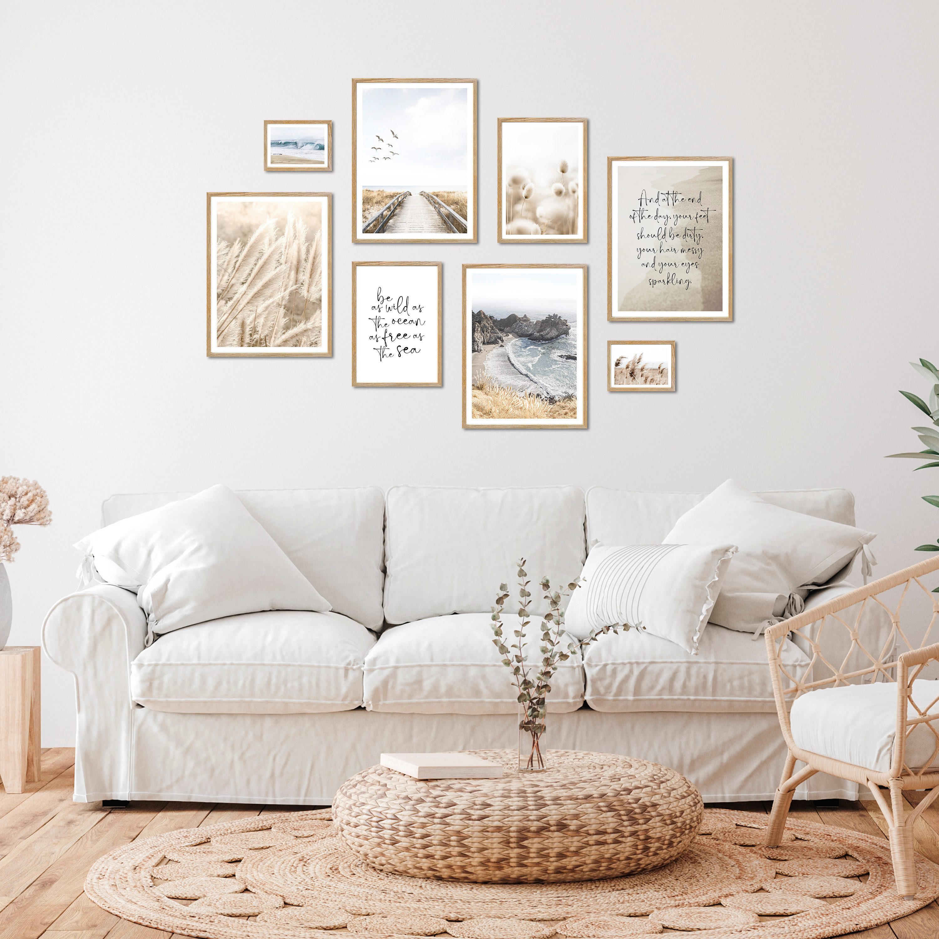 ARTFAVES Bilder-Collage Poster Set - BEIGE günstig online kaufen