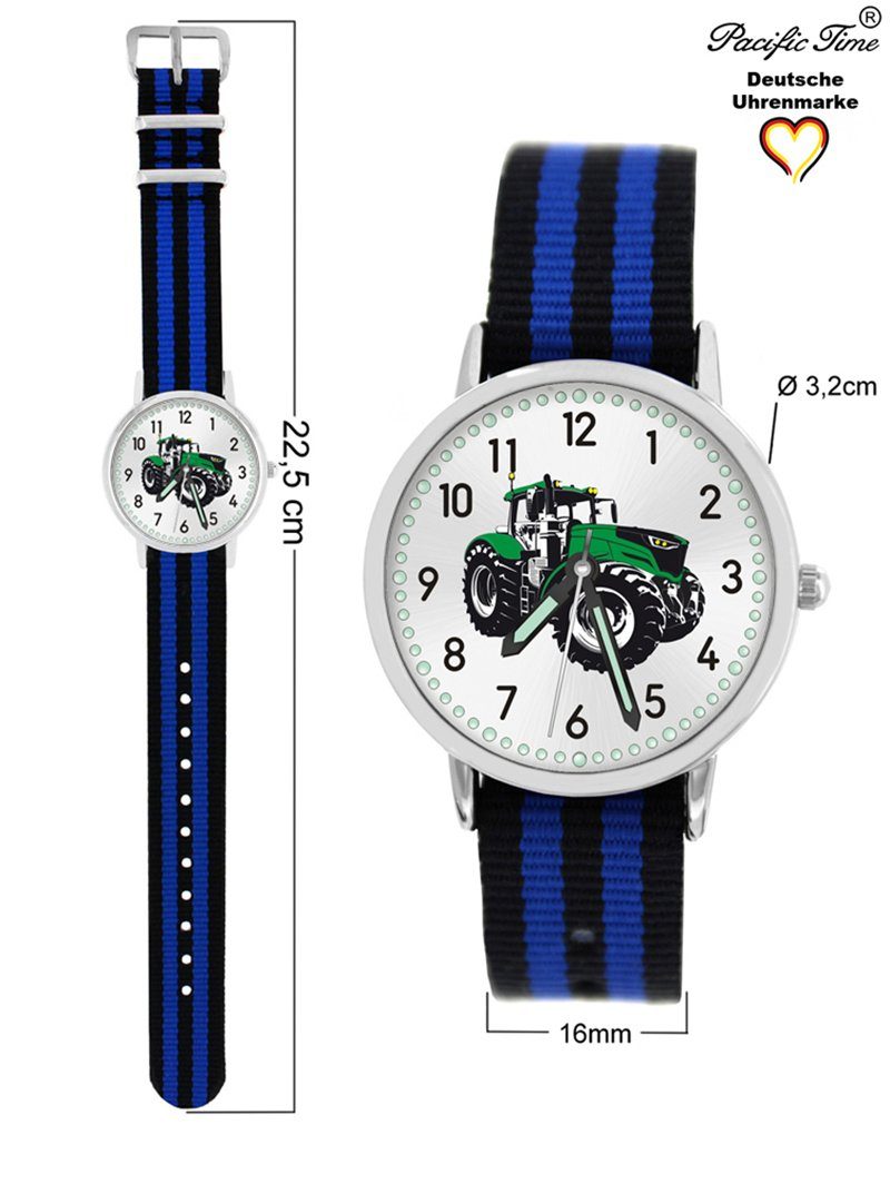 Pacific Time schwarz Quarzuhr Versand Kinder und Match grün Gratis Traktor Design blau - Mix Armbanduhr Wechselarmband
