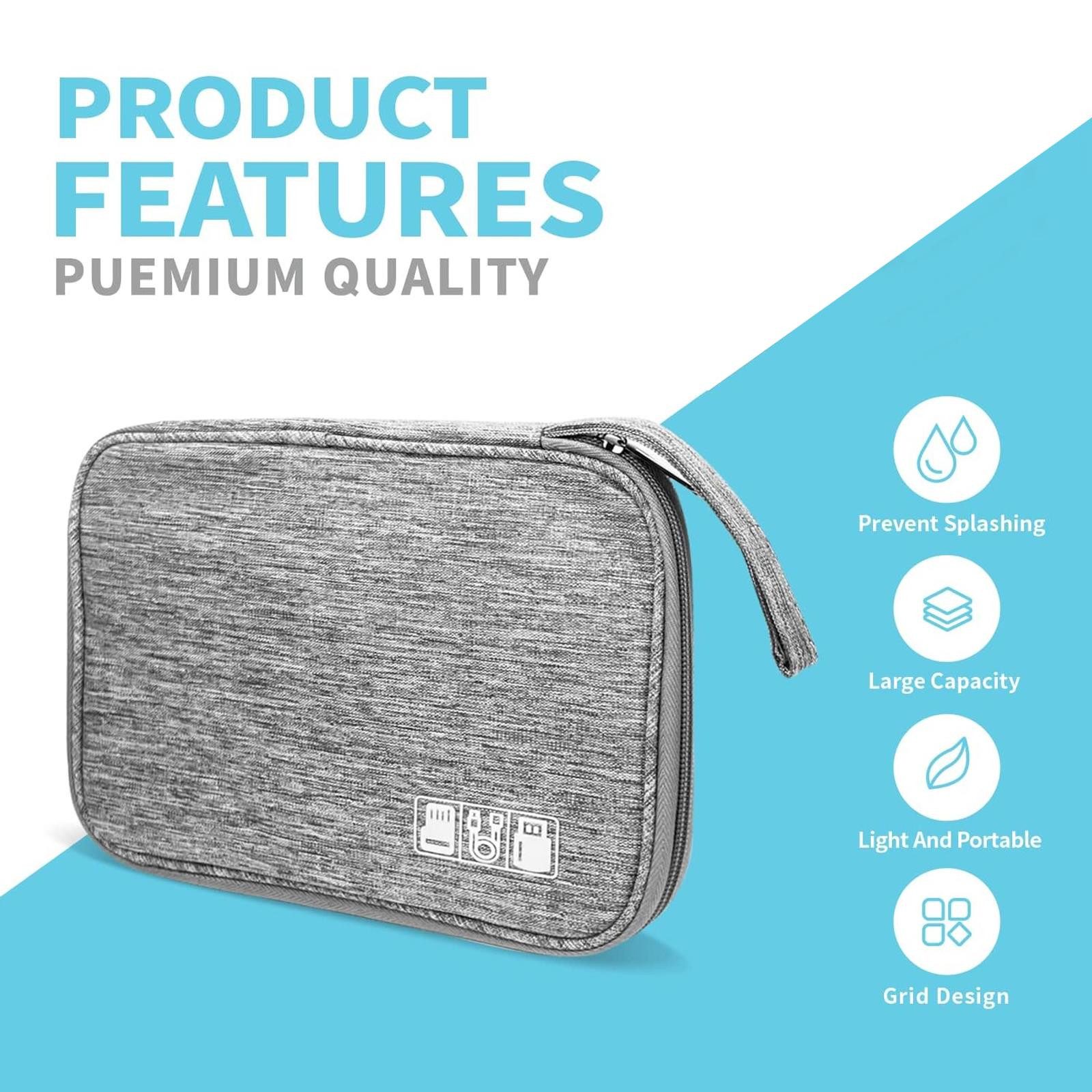 VERCO Taschenorganizer Elektronik Aufbewahrungstasche, Zubehör Organizer Reise Tasche Mappe Etui Koffer