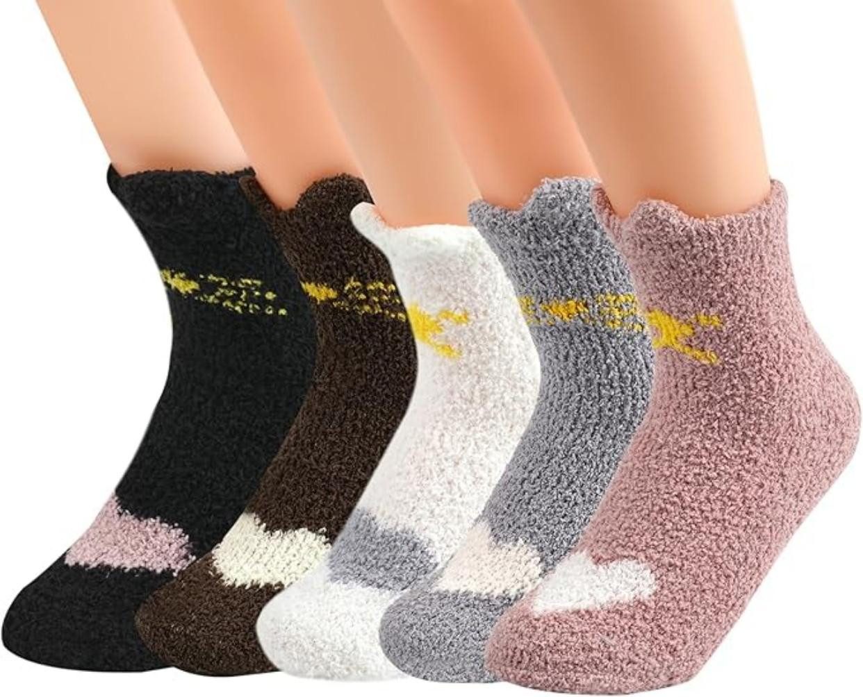 Coonoor Kuschelsocken Plüschsocken für Damen & Herren Socken (5/6 Paar)