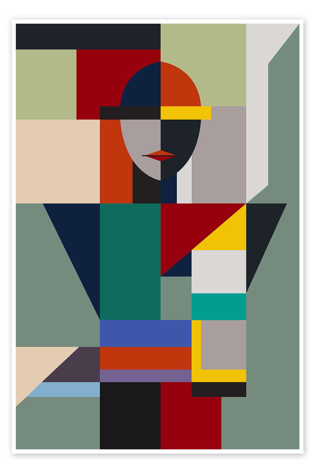 Posterlounge Poster THE USUAL DESIGNERS, Namenlose Frau, Büro Modern Malerei