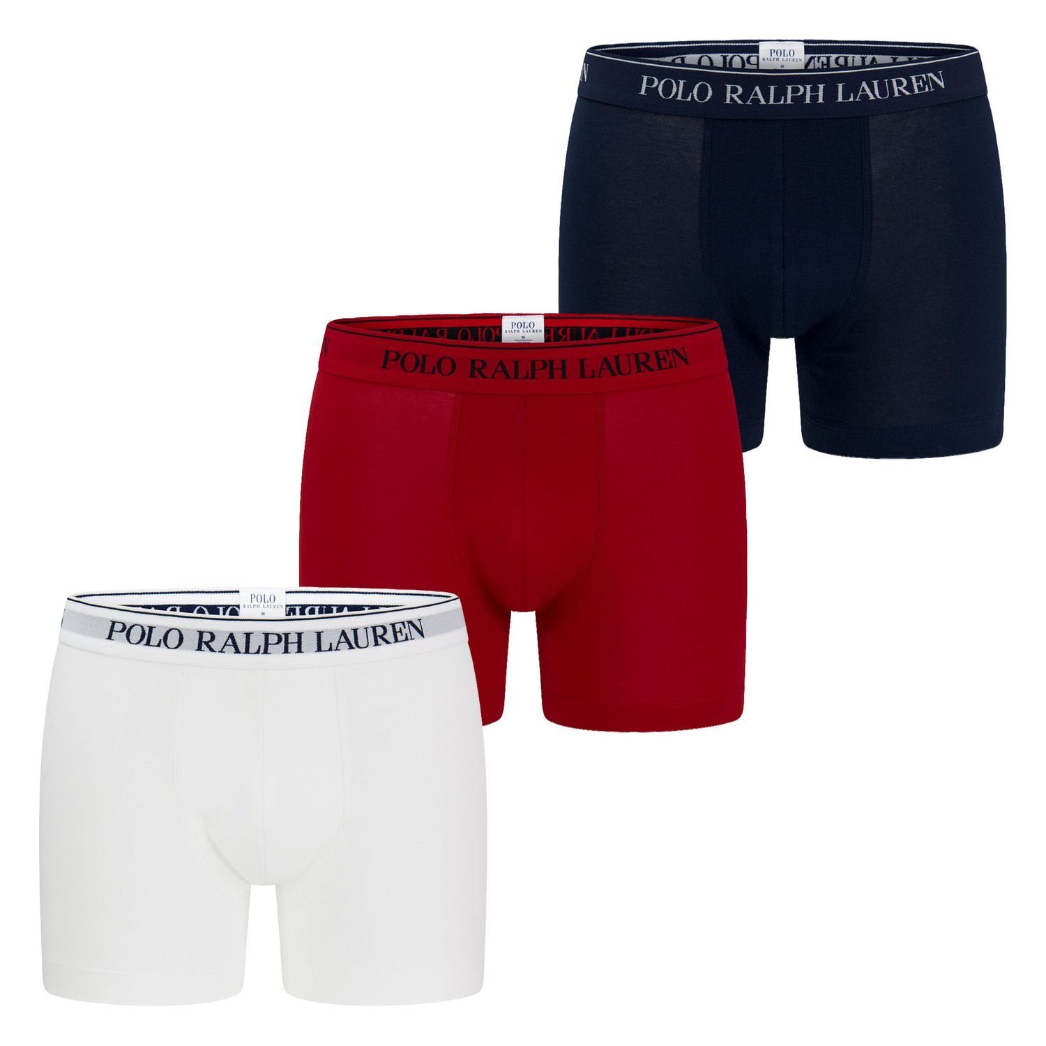 Polo Ralph Lauren Boxershorts CLASSIC RL2000RED/WHITE/CRUISE Pack Logo 3PK Webbund 3er 008 NVY TRUNK (3-St) mit