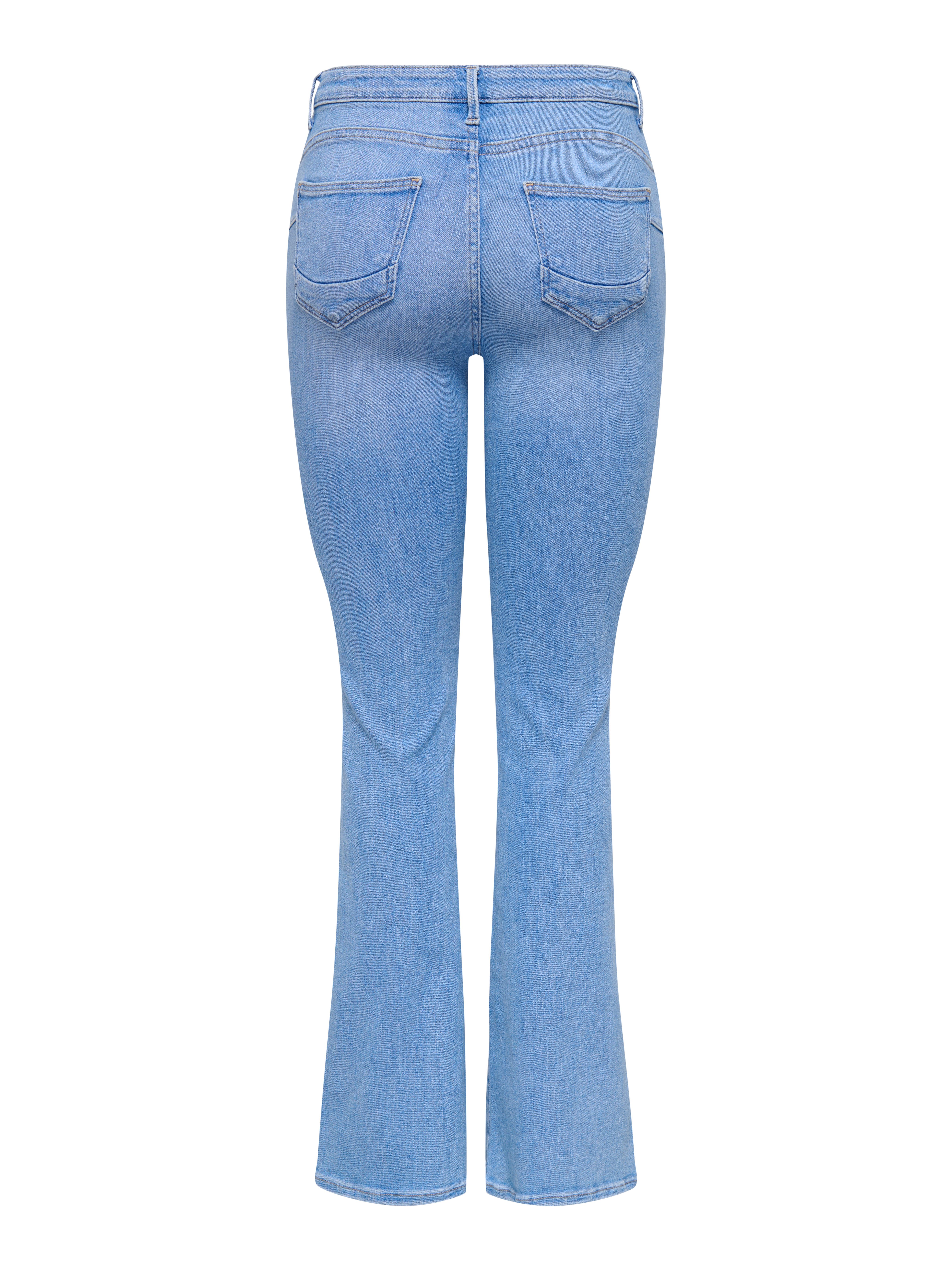 ONLY Bootcut-Jeans ONLPOWER MID WAIST PUSH UP FLARED DNM elastischer Denim