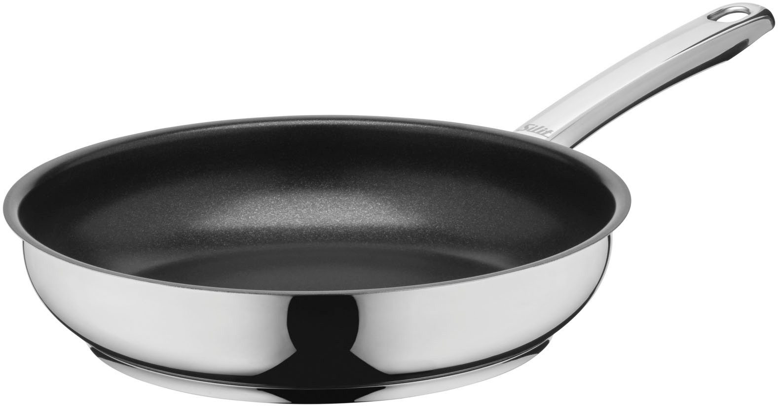 Silit Bratpfanne Calabria Induktion, Cromargan® Edelstahl Rostfrei 18/10 (1-tlg), Silitan Antihaftversiegelung, polierter Edelstahl, induktionsgeeignet