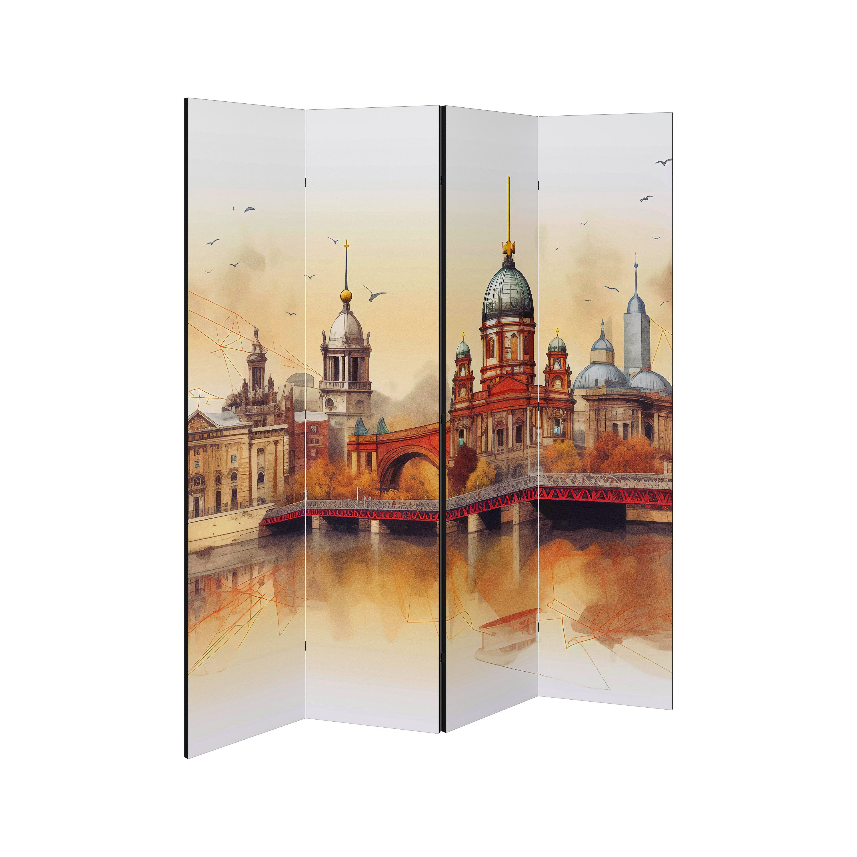 SPACEREBELS Paravent, Raumteiler - 3-teilig Raumtrenner, günstig online kaufen