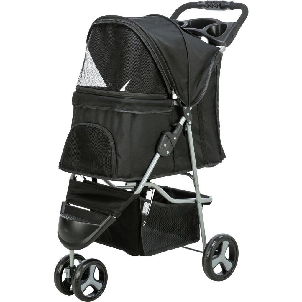 TRIXIE Hundebuggy Buggy für Hunde - schwarz - 47 × 100 × 80 cm