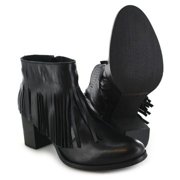 FB Fashion Boots FW1013 Schwarz Stiefelette Damen Lederstieflette