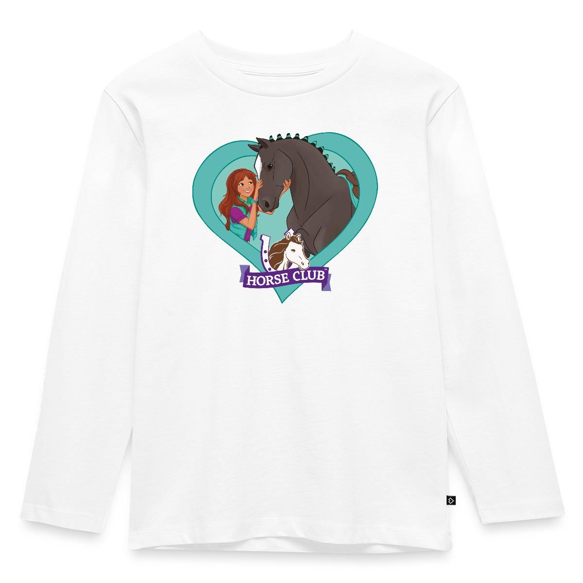T-Shirt Schleich Horse Club Lisa & Storm Herzmotiv Kinder Premium Langarmshirt