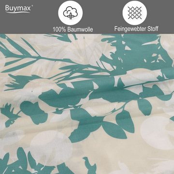 Bettwäsche, Buymax, Renforcé: 100% Baumwolle, 2 teilig, Premium 100% Baumwolle Bettbezug-Set 135x200 cm mit Reißverschluss