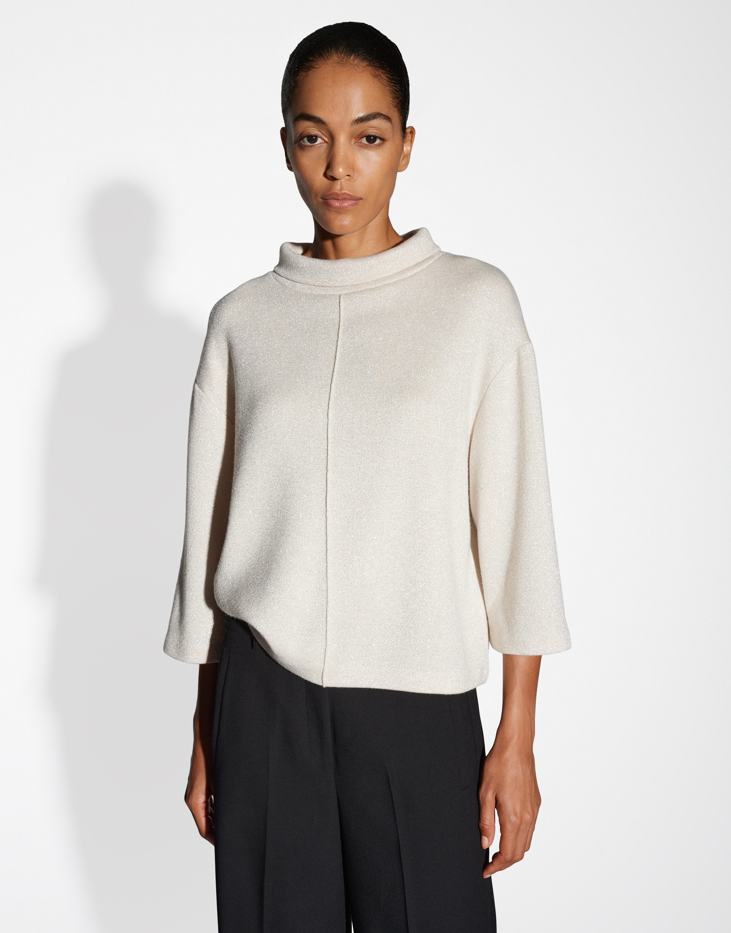 Sweatshirt USABELLA Loose in schimmernder Strickoptik