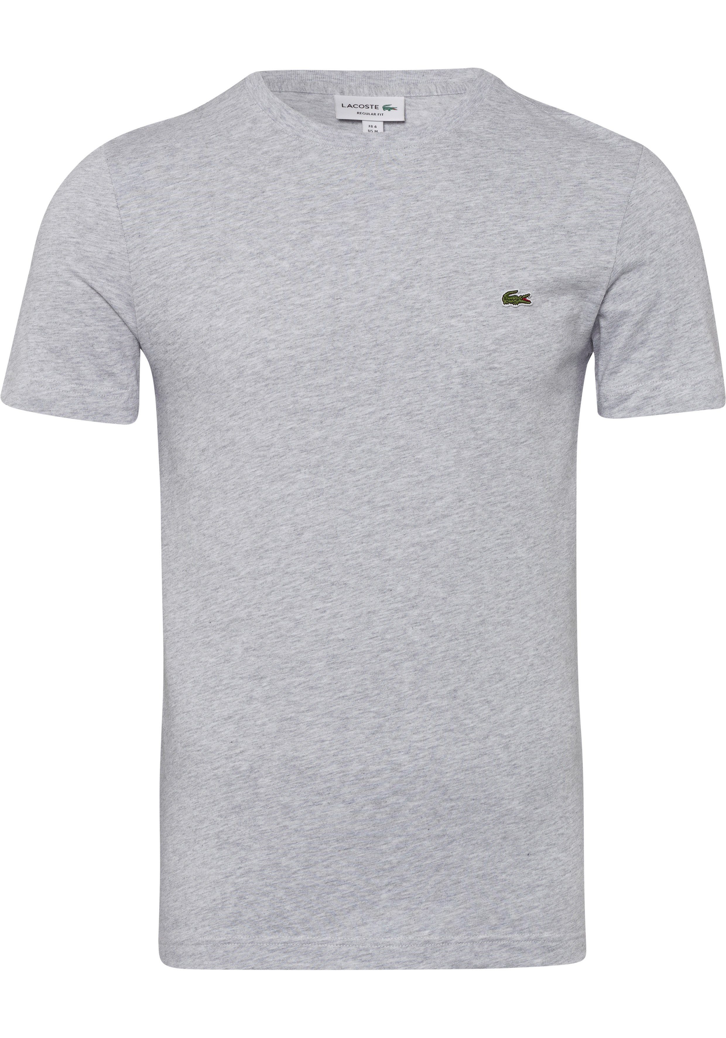 grau Rundhalsausschnitt mit meliert Lacoste (1-tlg) T-Shirt