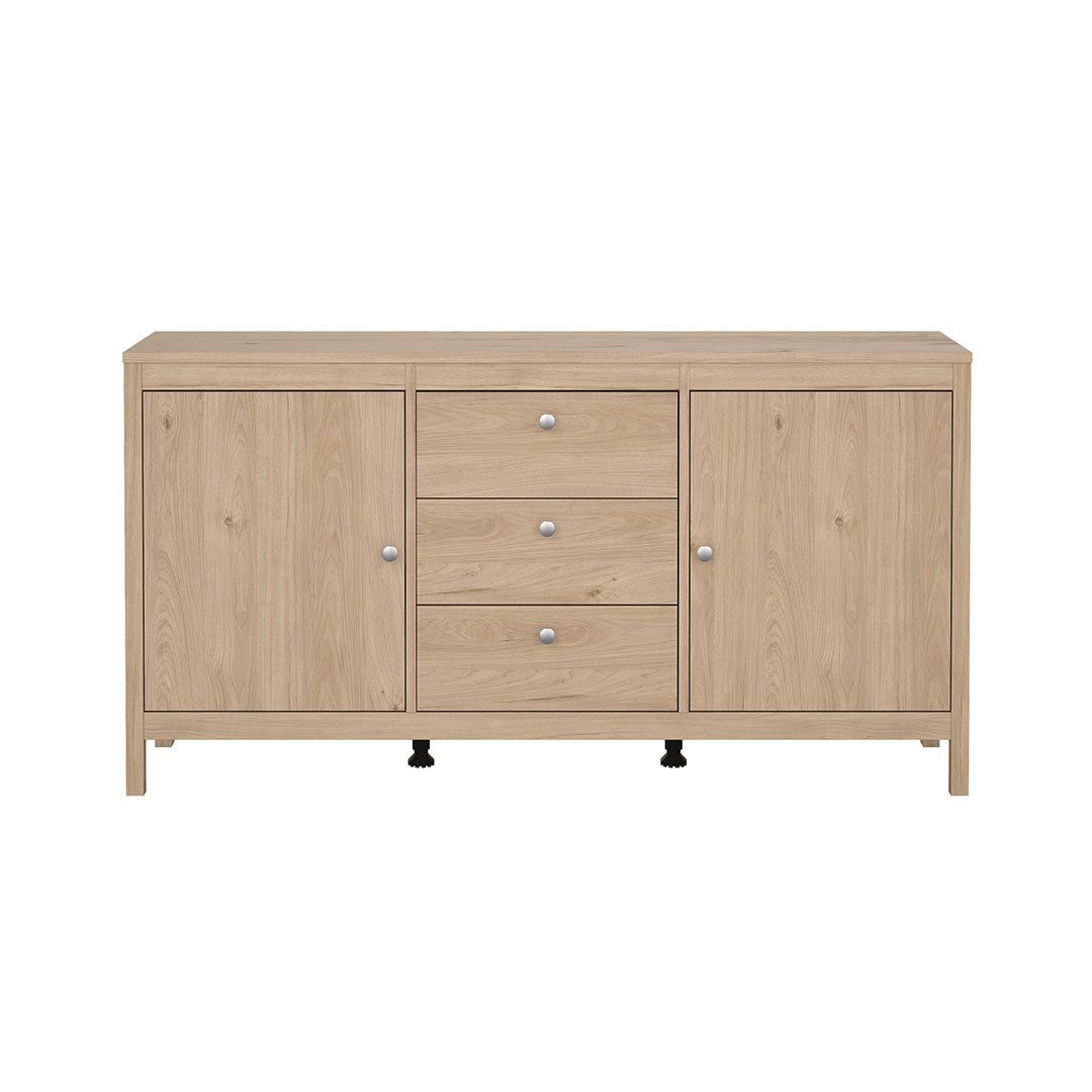 ebuy24 Sideboard Madrid Sideboard 2 Türen, 3 Schubladen Eichen-Deko