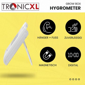 TronicXL Hygrometer Hygrometer + Thermometer für Grow Box Zelt Schrank Grower Zubehör, (1-St)