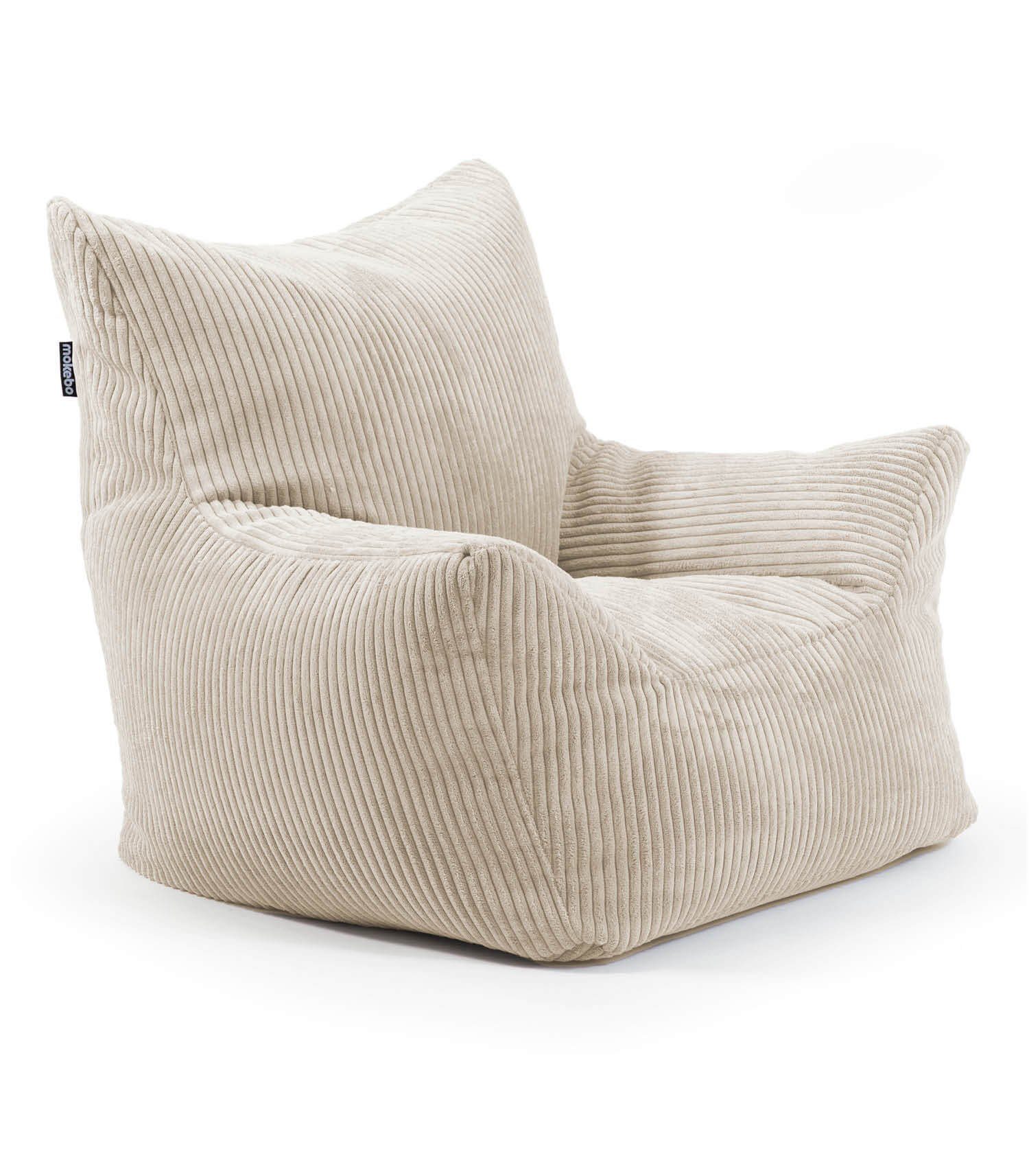 mokebo Kindersessel Der Pausenheld (Beige), Kinder Sitzsack, Lesesessel, Bodenkissen und Sitzkissen Kinder