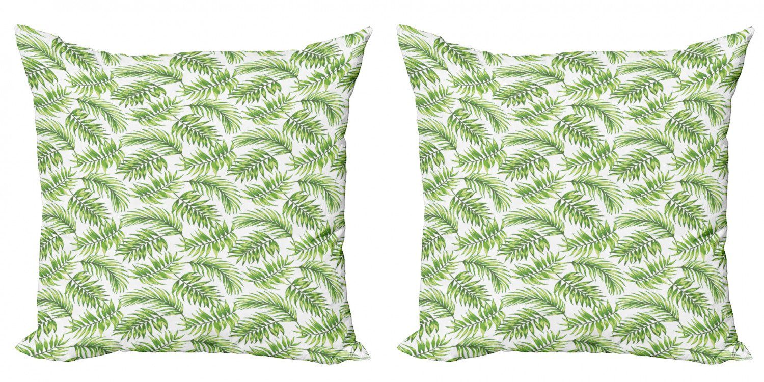 Palmblatt Hawaiian Accent (2 Abakuhaus Modern Digitaldruck, Stück), Exotische Kissenbezüge Doppelseitiger Baum