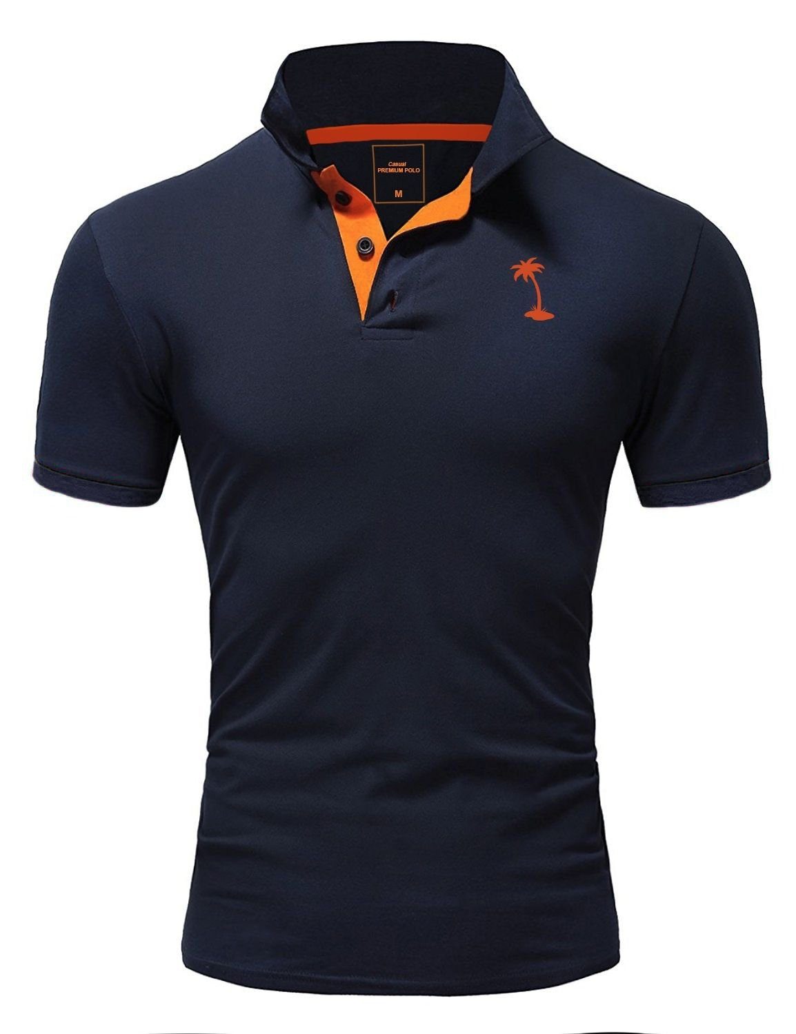 behype Poloshirt PALMSON mit kontrastfarbigen Details