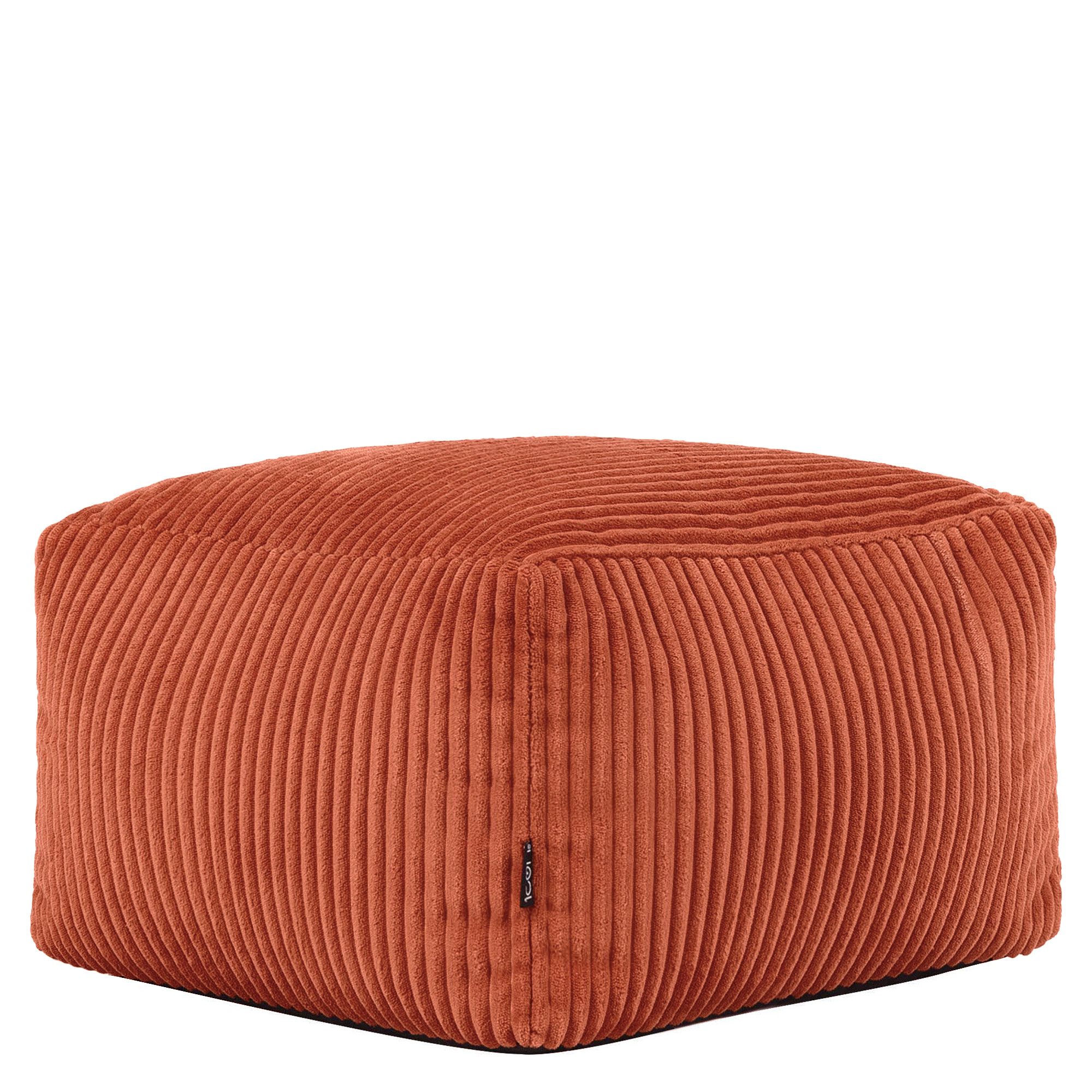 icon Pouf aus Cord „Amara“, mit Füllung, 40x40x25, Made in Germany