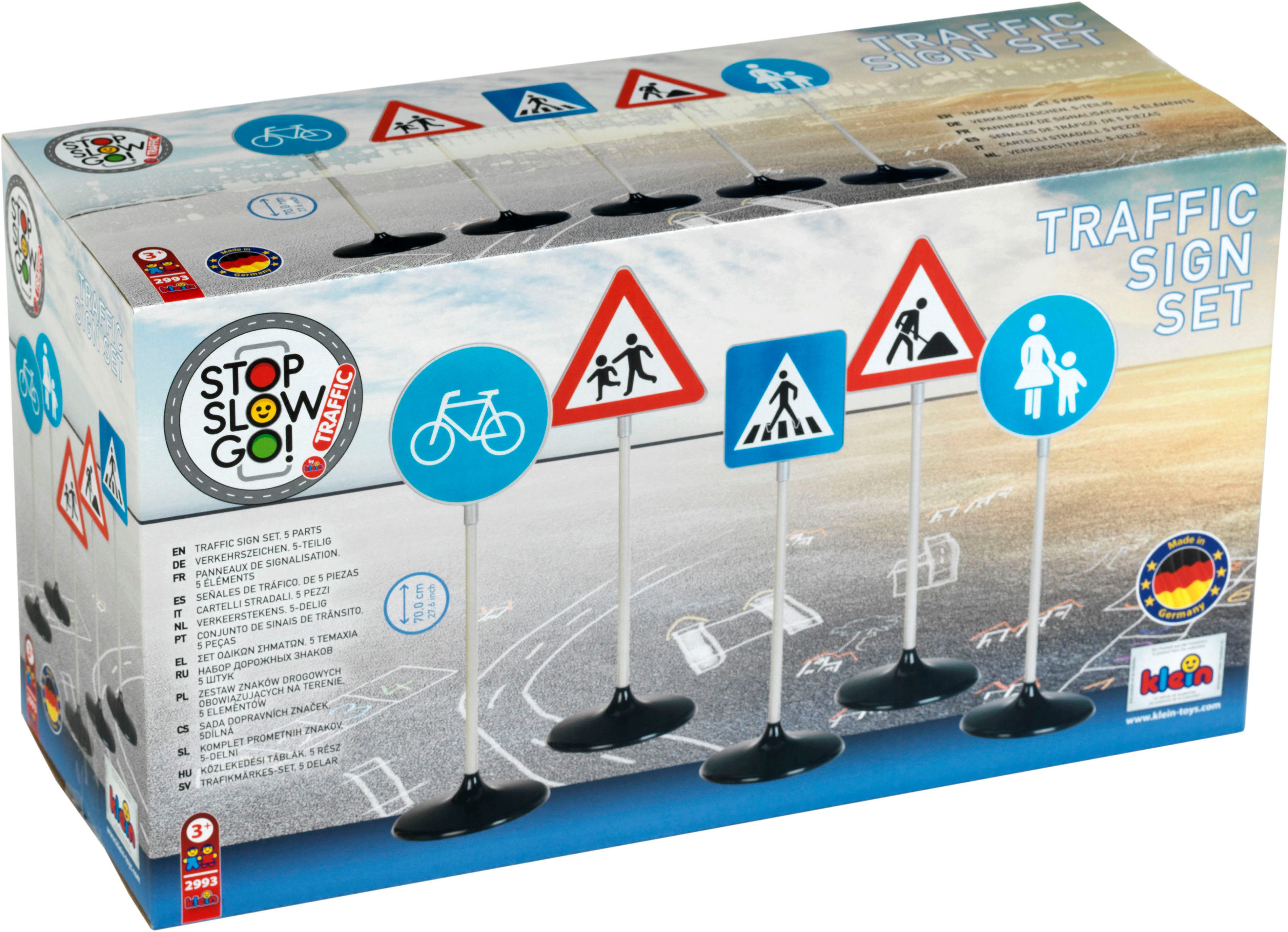 Klein Spiel-Verkehrszeichen Verkehrsschilder-Set B, 5 Schilder (5-tlg), Made in Germany