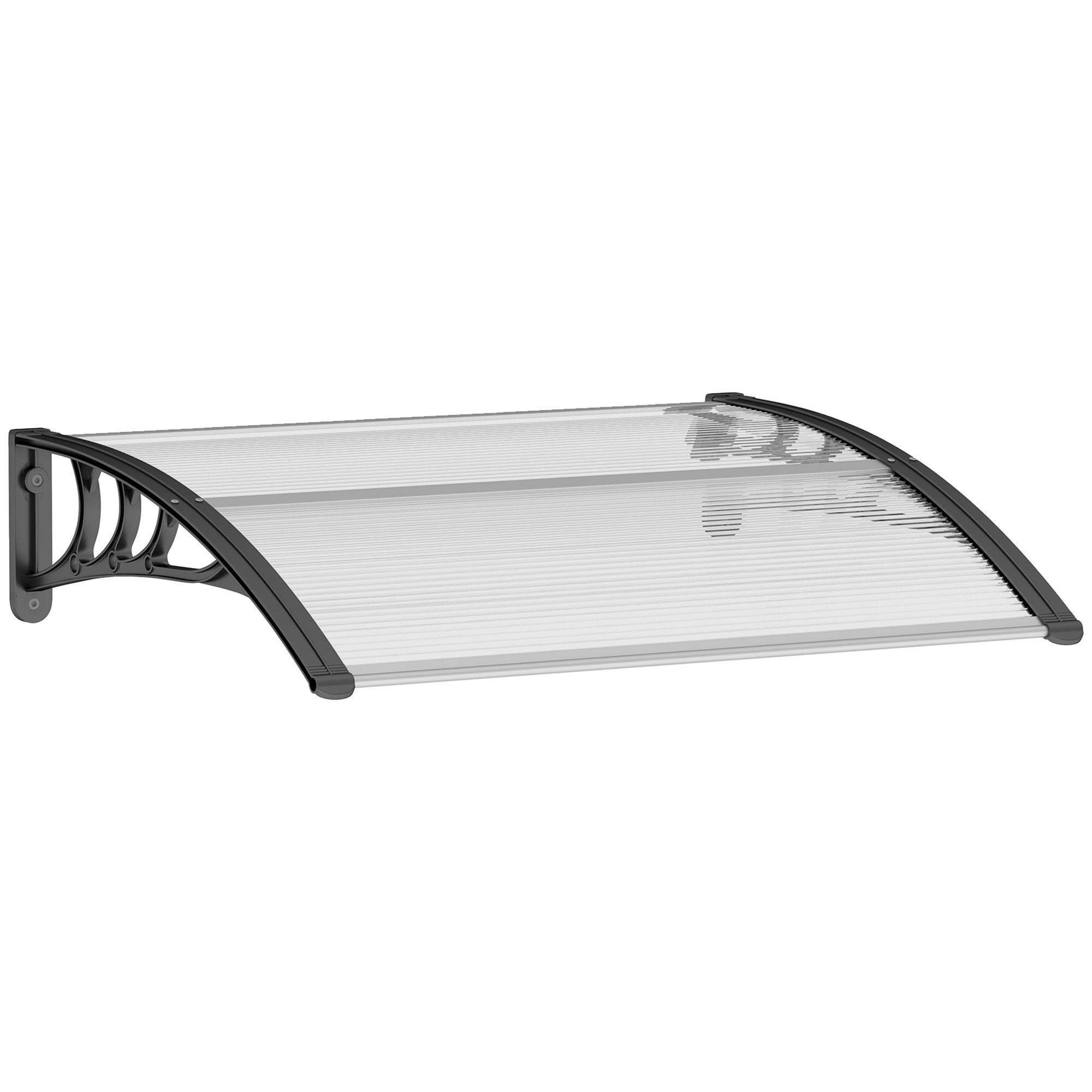Outsunny Pultvordach Vordach Haustürvordach 100 x 75 cm (Überdachung, 1 St., Polycarbonat), Transparent
