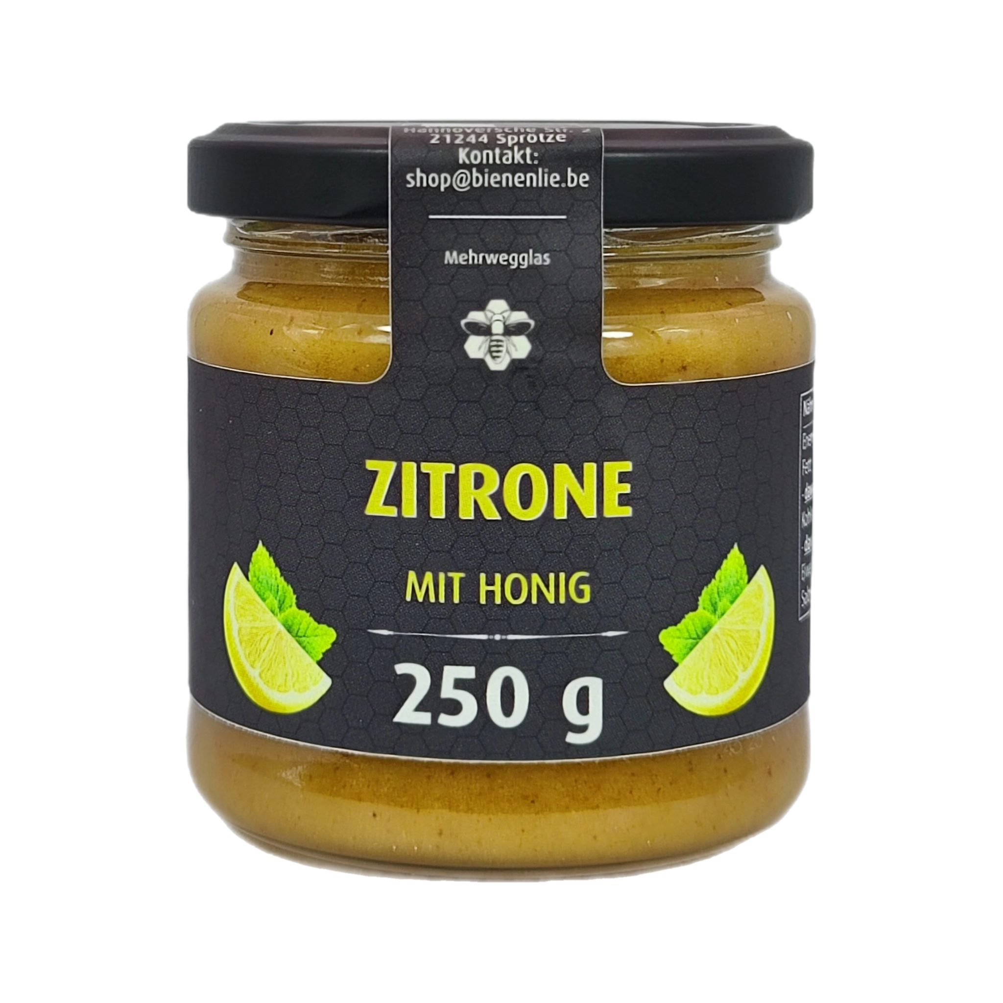 Imkerei BienenLie.be Honig Zitrone mit Honig - frisch & säuerlich, 250g, 1 x 250 g, 1 St.