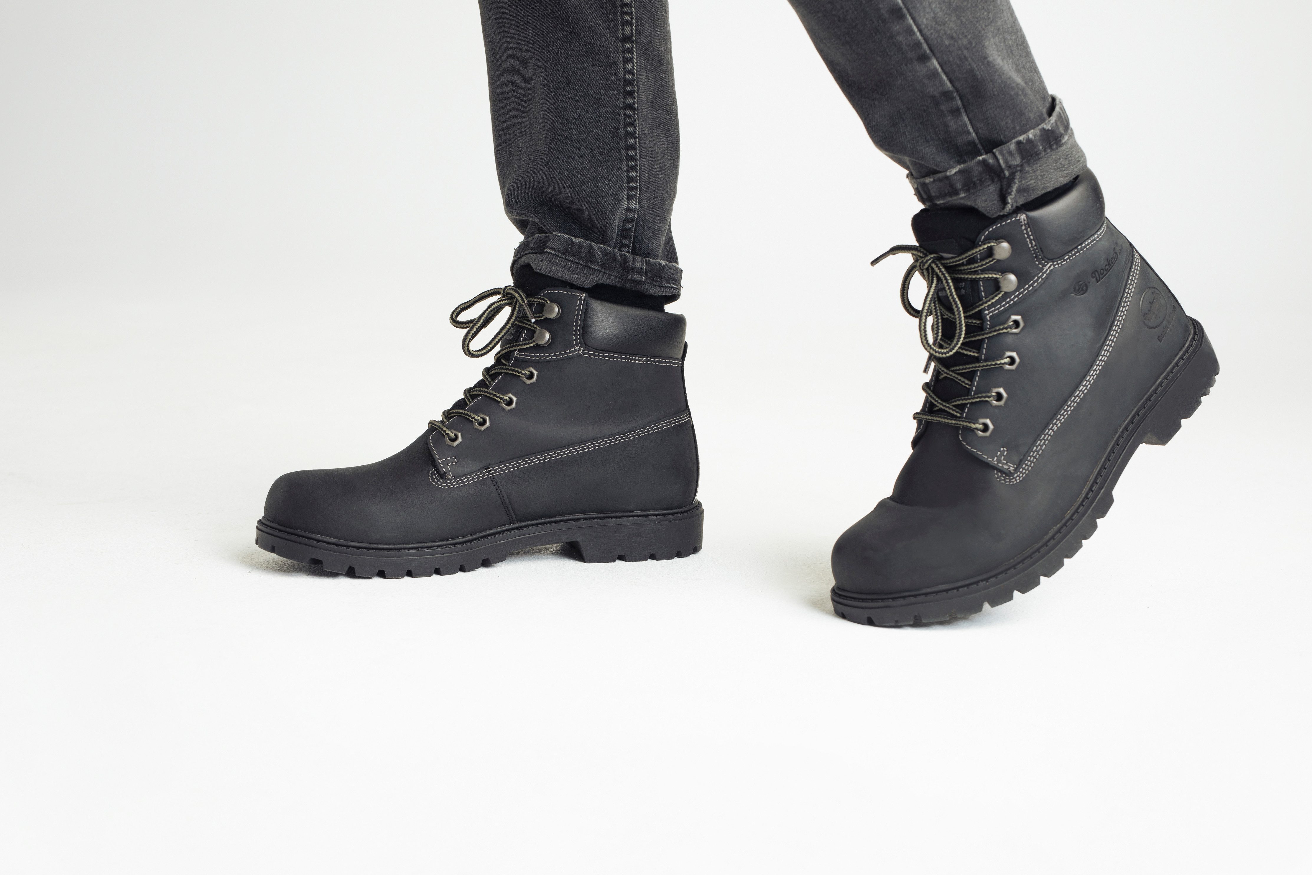 Dockers by Gerli Winterboots Workerboots, Schnürstiefel mit Blockabsatz