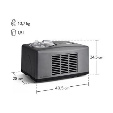 Springlane Eismaschine Eismaschine Emma 1,5L mit selbstkühlendem Kompressor 150W, 150,00 W